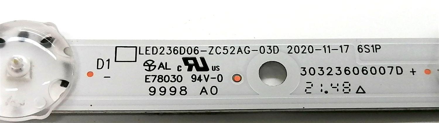 LED PARA TV INSIGNIA ((1 PIEZA)) / NUMERO DE PARTE LED236D06-ZC52AG-03D / 30323606007D / E78030 / 23600M27 / 211214AC01 / DISPLAY PN238CT01-1 VER.1.0 / PT236AT02-4 VER.1.1 / MODELO NS-24F202NA22 / NS-24DF310NA21 - Imagen 2