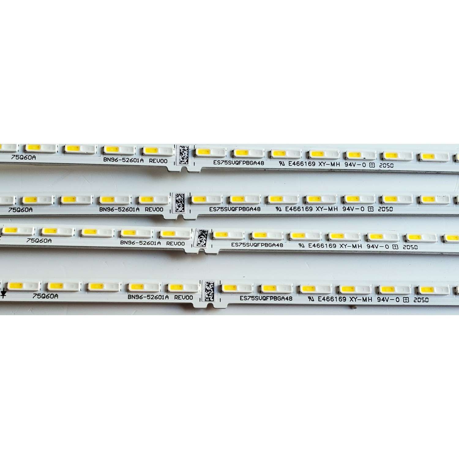 KIT DE LED'S PARA TV SAMSUNG ((4 PIEZAS)) / NUMERO DE PARTE BN96-52601A / BN96-52601A REV00 / 75Q60A / ES75SVQFPBGA48 / E466169 / PANEL CY-QA075FHV1H / MODELOS QN75LS03 / QN75LS03AAFXZA / QN75Q7D / QN75Q7DAAFXZA  - Imagen 2