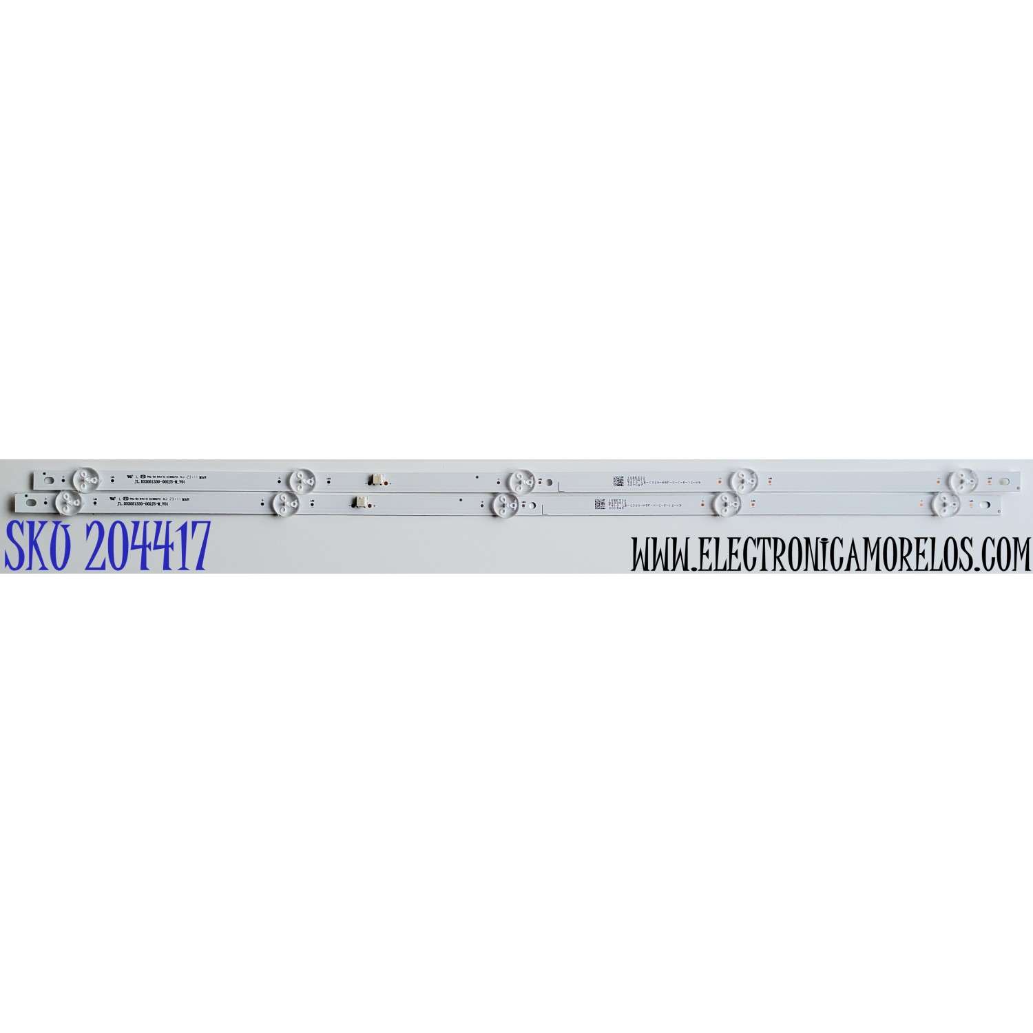 KIT DE LED'S PARA TV ((2 PIEZAS)) / NUMERO DE PARTE JL.D32051330-002JS-M_V01 / LB-C320-M5F-X-C-5-12-X9 / 18BE530 / PAL-3A 94V-0 E199273 / MODELO 32''