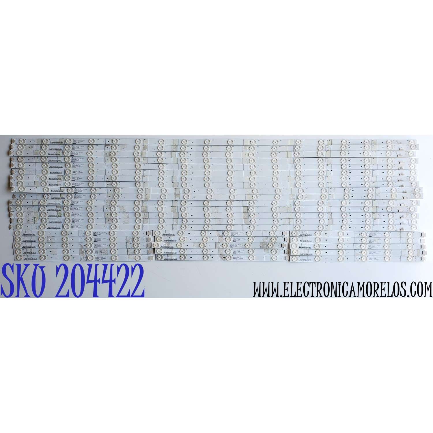 KIT DE LEDS ORIGINAL PARA TV HISENSE 30 PIEZAS/ NUMERO DE PARTE CRH-BXK75V6U823030T15240C5 /CRH-BXK75V6U823030T15240C5-L-REV1.7 /CRH-BXK75V6U823030T15240C5-R-REV1.7 /HD750V6U82-TAL8/2020120501/SVH750AB1-L /SVH750AB1-R /PANEL HD750V6U82-TAL8 /MODELO 75U6G 