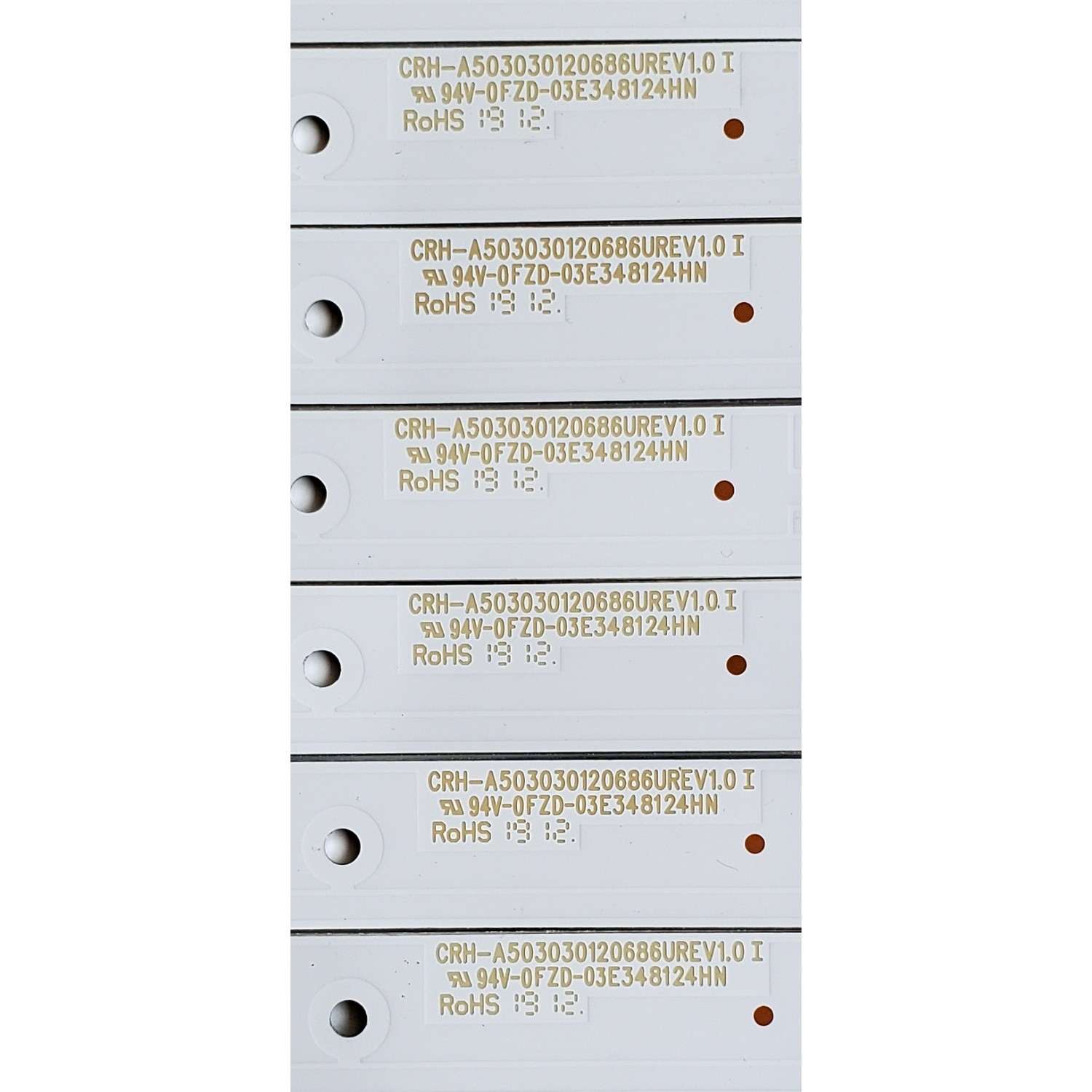 KIT DE LED'S PARA TV LG ((12 PIEZAS)) / NUMERO DE PARTE CRH-A503030120686UREV1.0 / 209567 / 94V-0FZD-03E348124HN / D-TW58L8KK22-10943M / 7710-650000-D320 / CRH-A503030120686UREV1.0I / PANEL RDL500WY(QD0-00B) / MODELO 50UH5500 / 50UH5500-UA.AWMJLJR - Imagen 2