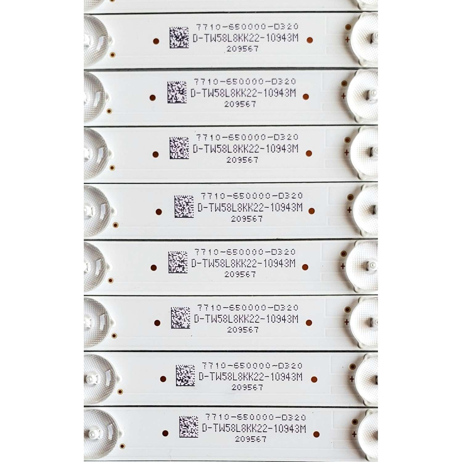 KIT DE LED'S PARA TV LG ((12 PIEZAS)) / NUMERO DE PARTE CRH-A503030120686UREV1.0 / 209567 / 94V-0FZD-03E348124HN / D-TW58L8KK22-10943M / 7710-650000-D320 / CRH-A503030120686UREV1.0I / PANEL RDL500WY(QD0-00B) / MODELO 50UH5500 / 50UH5500-UA.AWMJLJR - Imagen 3