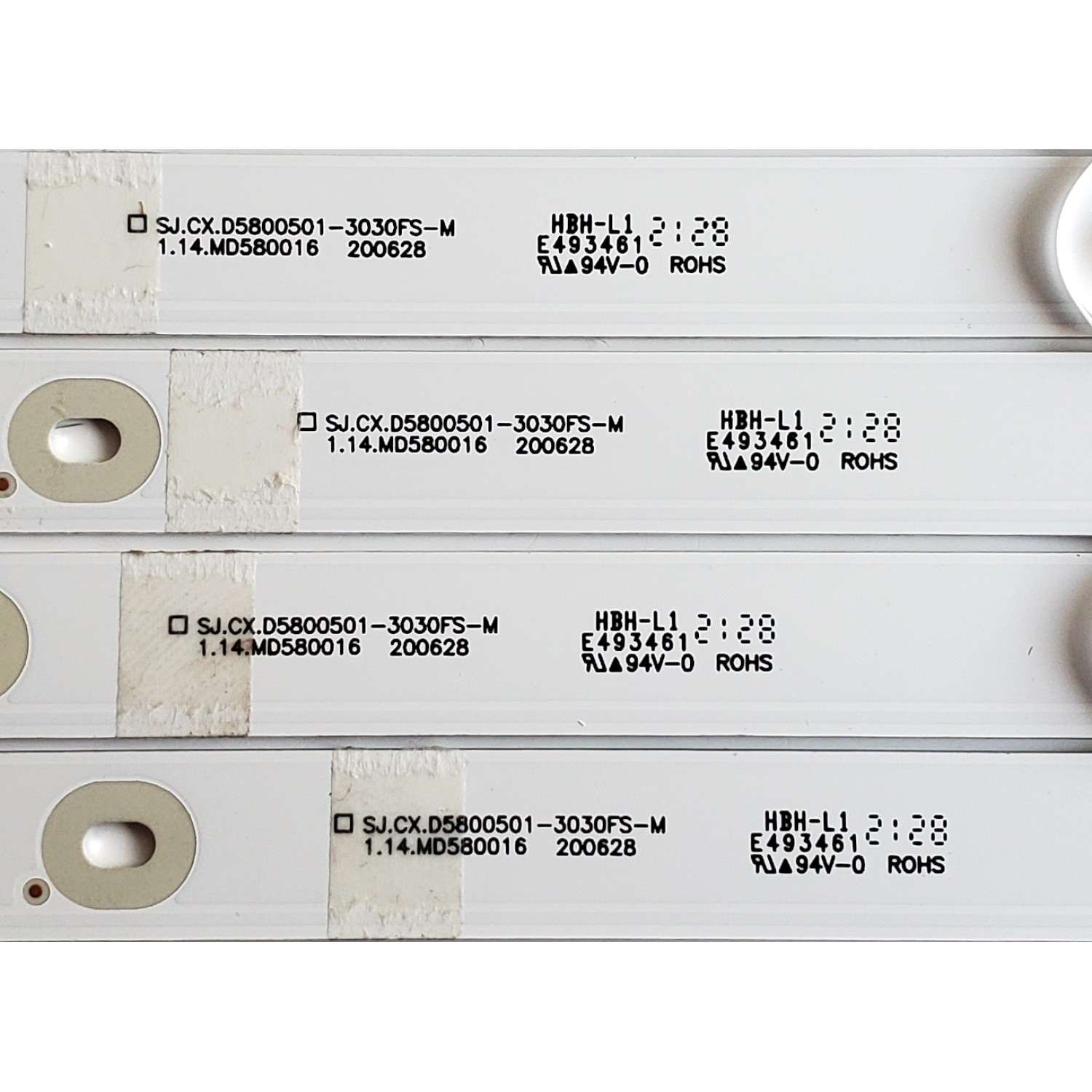 KIT DE LED'S PARA TV SANSUI ((10 PIEZAS)) / NUMERO DE PARTE SJ.CX.D5800501-3030FS-M / 1.14.MD580016 / 200628 / HBH-L1 / E493461 / CX.D580S03-24561-YY1002 / PANEL CX580DLED / DISPLAY CV580U1-T01 / MODELOS S58P28UA / SMT58F30UV2M1B1 / TF-LED58S06T2SU - Imagen 4
