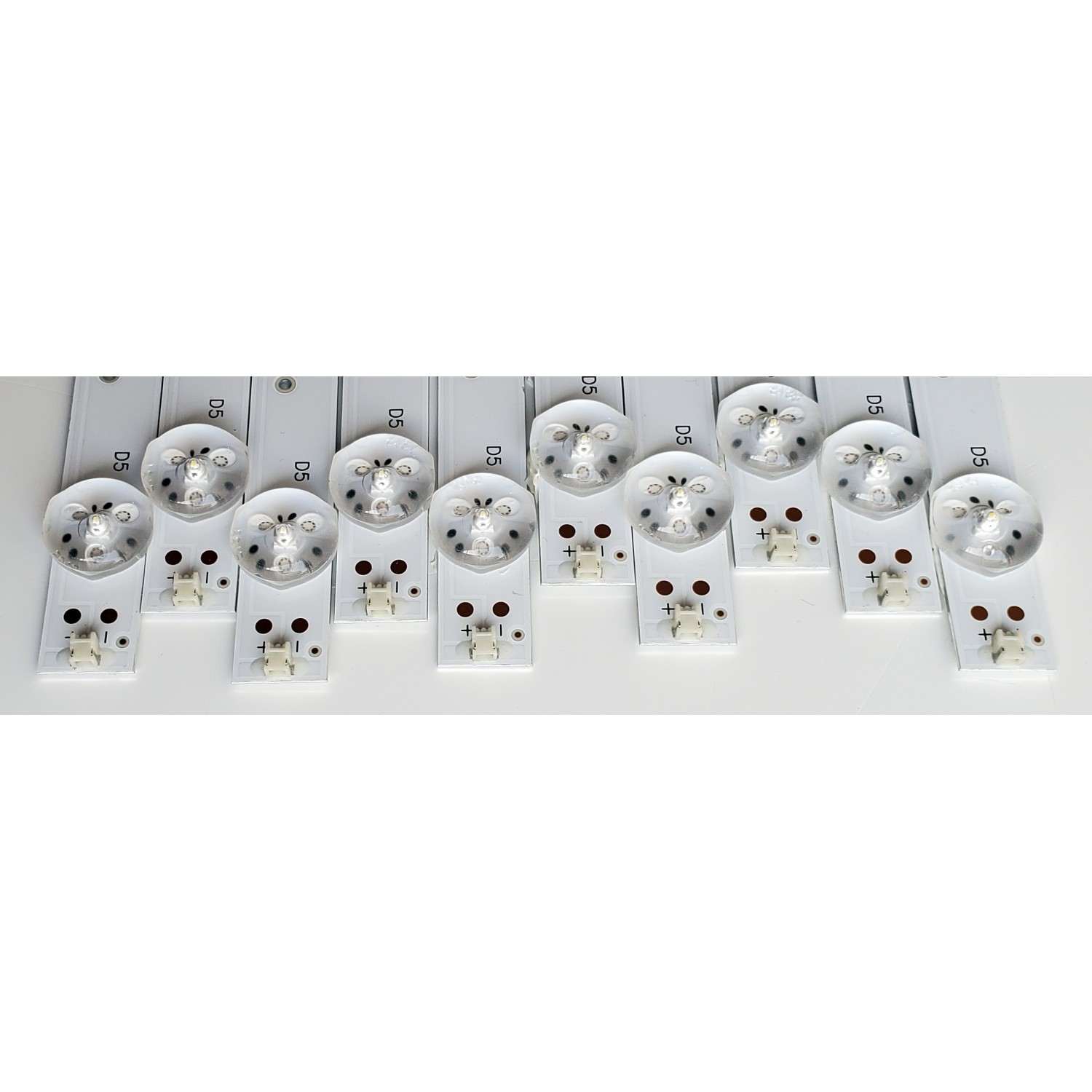 KIT DE LED'S PARA TV SANSUI ((10 PIEZAS)) / NUMERO DE PARTE SJ.CX.D5800501-3030FS-M / 1.14.MD580016 / 200628 / HBH-L1 / E493461 / CX.D580S03-24561-YY1002 / PANEL CX580DLED / DISPLAY CV580U1-T01 / MODELOS S58P28UA / SMT58F30UV2M1B1 / TF-LED58S06T2SU - Imagen 3