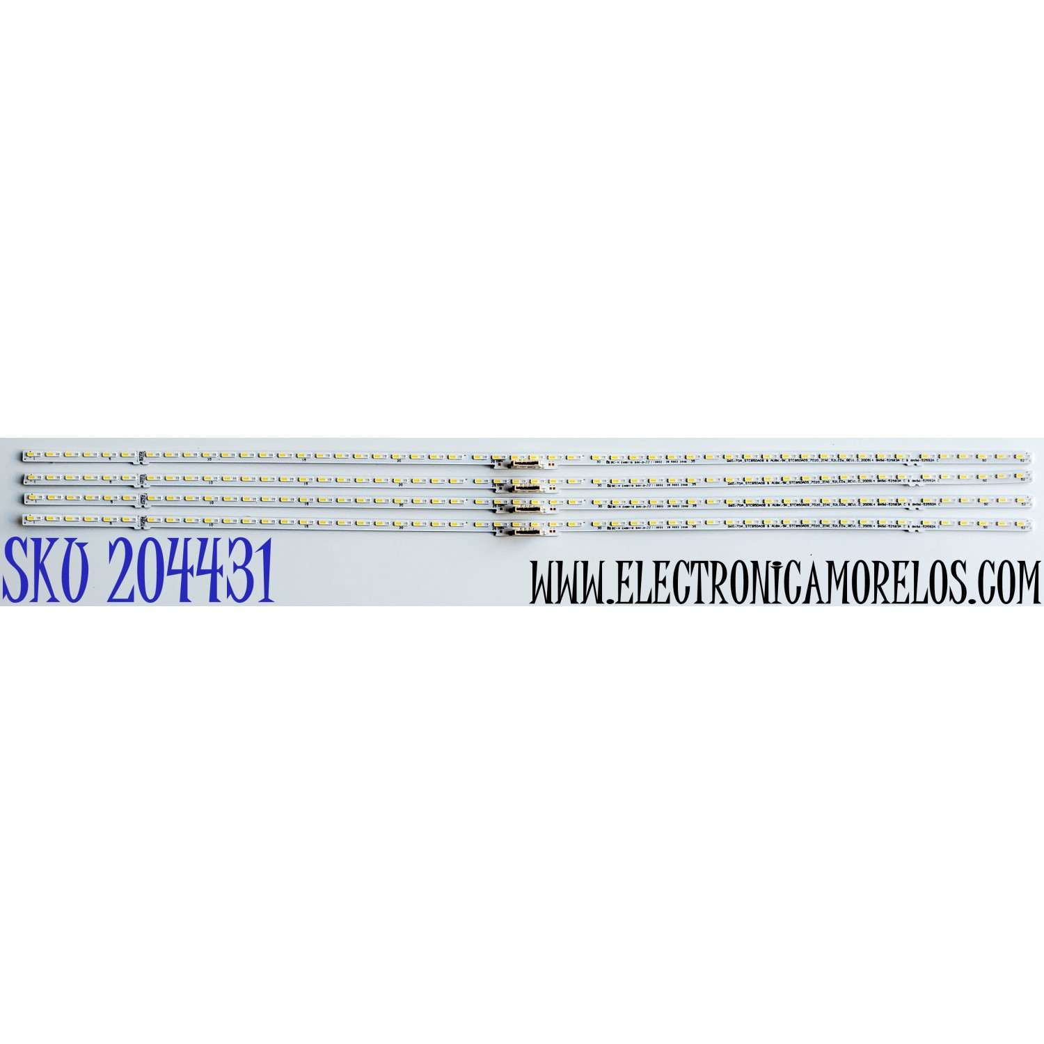 KIT DE LED'S PARA TV SAMSUNG ((4 PIEZAS)) / NUMERO DE PARTE BN96-52583A / BN96-52592A / STC850A08 / STC850A09 / Q60/70A_STC850A08 / AUK8/9K_STC850A09_7020_2IN1_52LEDS_REV1.0_200914 / MODELOS QN85LS03 / QN85Q6 / QN85Q7 / MAS MODELOS EN DESCRIPCIÓN
