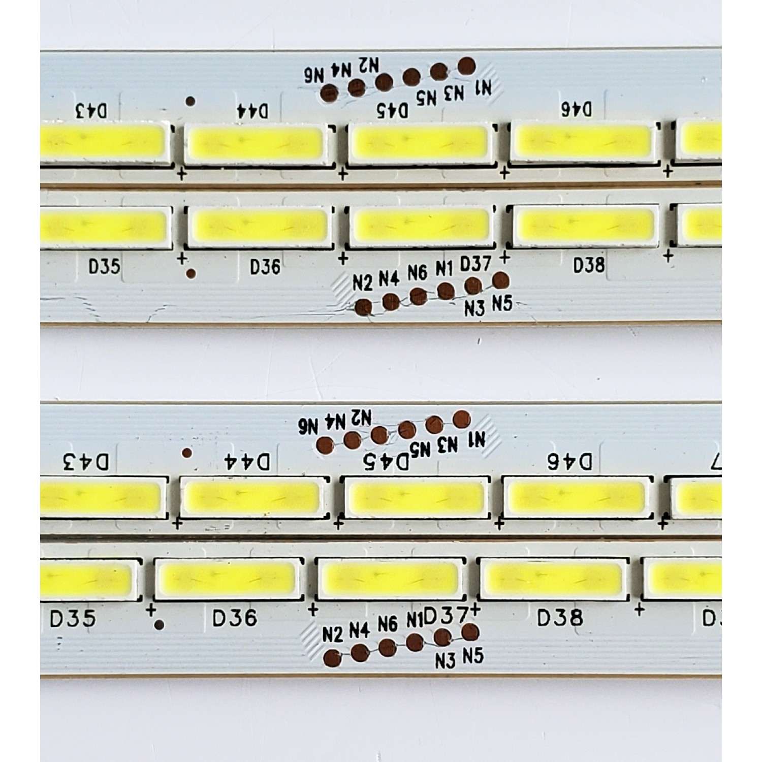 KIT DE LED'S PARA TV SHARP ((4 PIEZAS)) / NUMERO DE PARTE 6202B000B / 6202B000B4000 / 6202B000B5000 / 6202B000B6000 / 6202B000B7000 / E117098 / PANEL V750DK1-KS5 REV:F9 / MODELOS LC-75N620CU / LC-75N8000U / 75G6 / V750D - Imagen 4