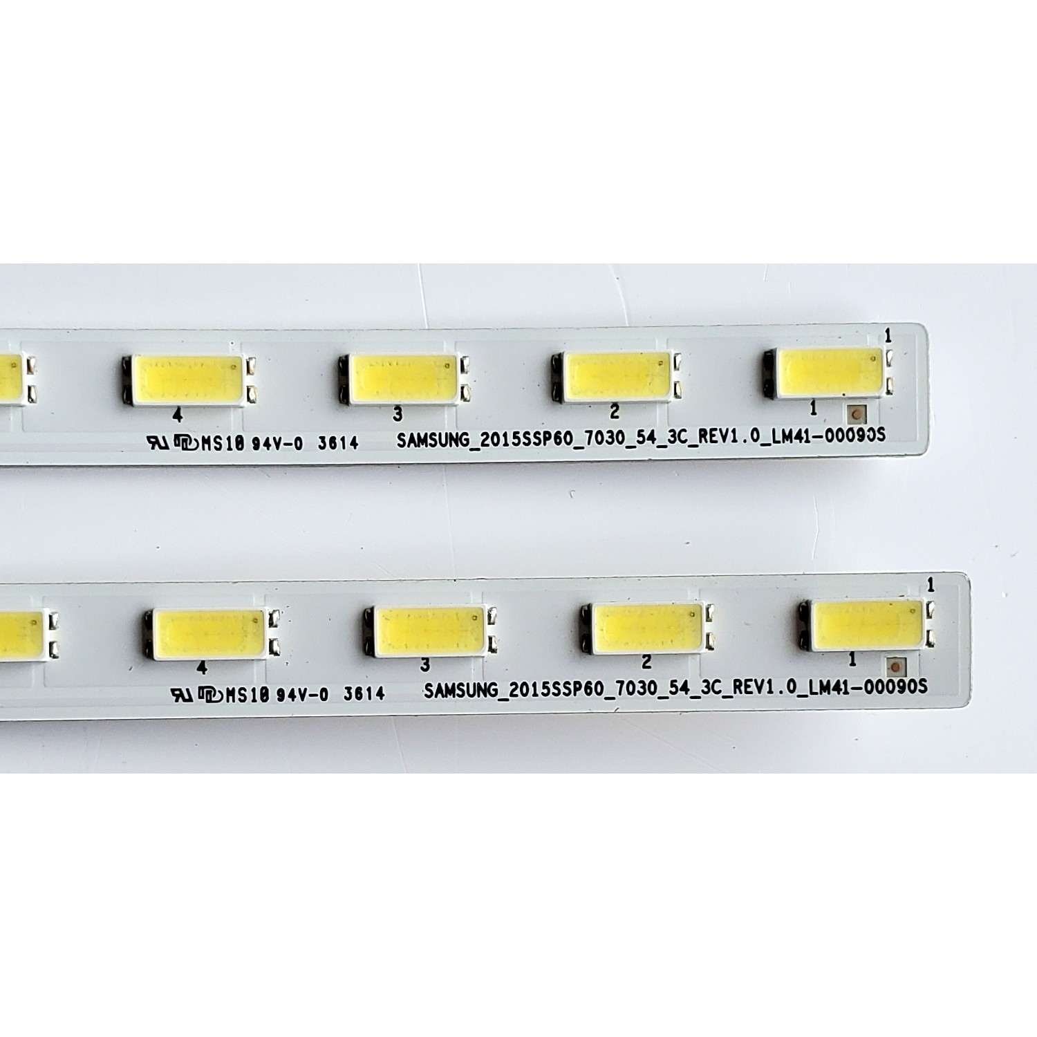 KIT DE LED'S PARA TV SHARP ((2 PIEZAS)) / NUMERO DE PARTE 2015SSP60 / SAMSUNG_2015SSP60_7030_54_3C_REV1.0_LM41-00090S / LM41-00090S / 2015SSP60_7030_54_3C_REV1.0_LM41-00090S / PANEL JE601D3HA10R / MODELO LC-60C6600U - Imagen 2