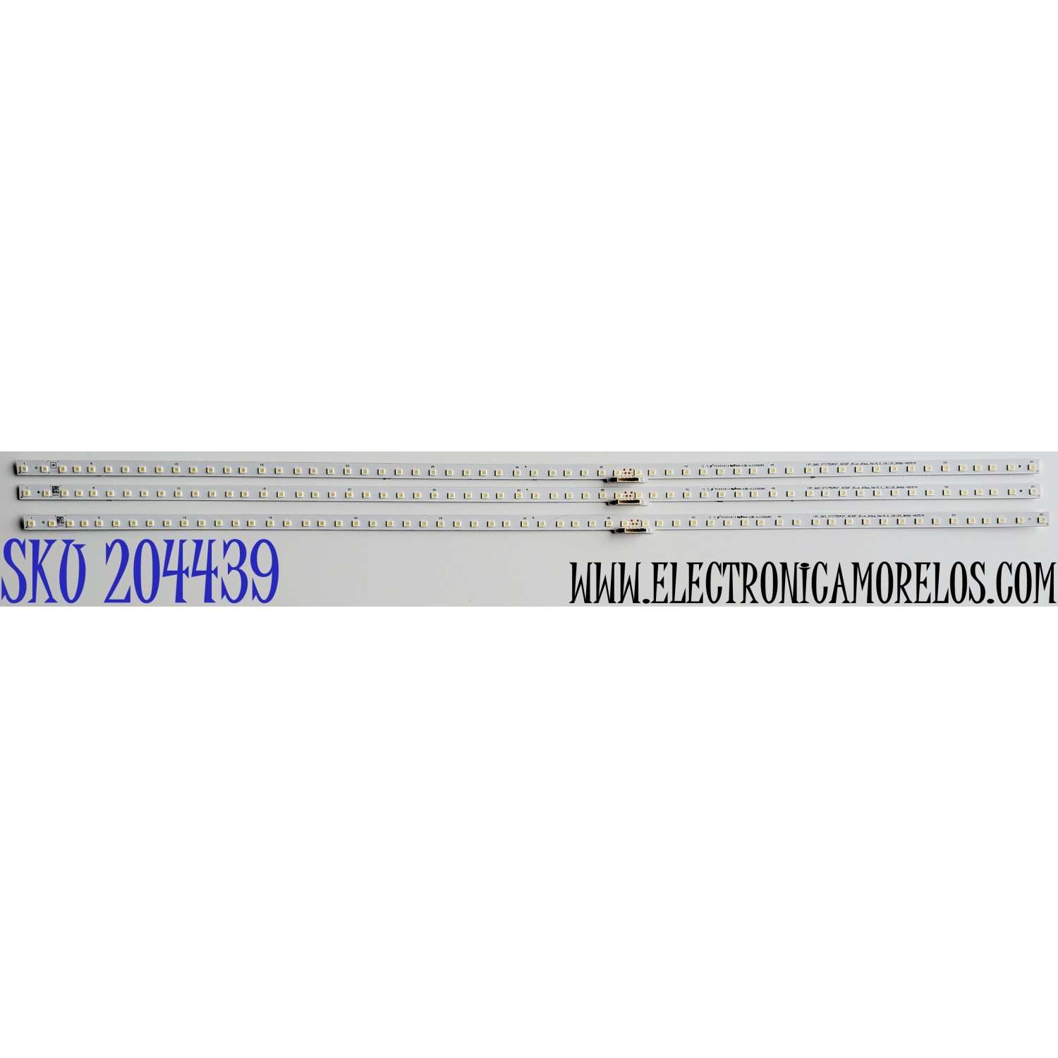 KIT DE LED'S PARA TV SAMSUNG ((3 PIEZAS)) / NUMERO DE PARTE BN96-48257A / STC750A37 / 19Y_Q60_STC750A37_3030F_Blue_60ea_Rev5.0_181129_BN96-48257A / PC65491A / PANEL CY-RR075FGLV1H / MODELOS QN75Q60 / QN75Q60RAFXZA FA01 / QN75Q6D / QN75Q6DRAFXZA FA01