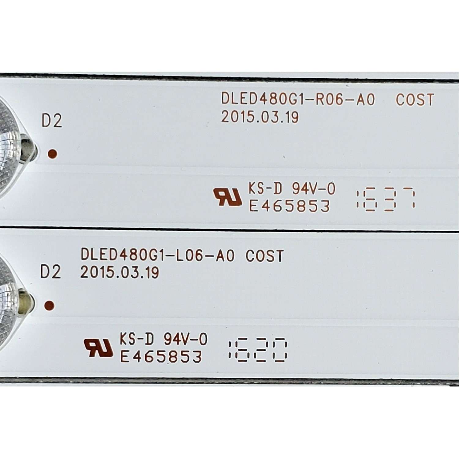 KIT DE LED'S PARA TV PROSCAN ((10 PIEZAS)) / NUMERO DE PARTE DLED480G1 / DLED480G1-L06-A0 / DLED480G1-R06-A0 / MODELO PLDED4879A-B - Imagen 5