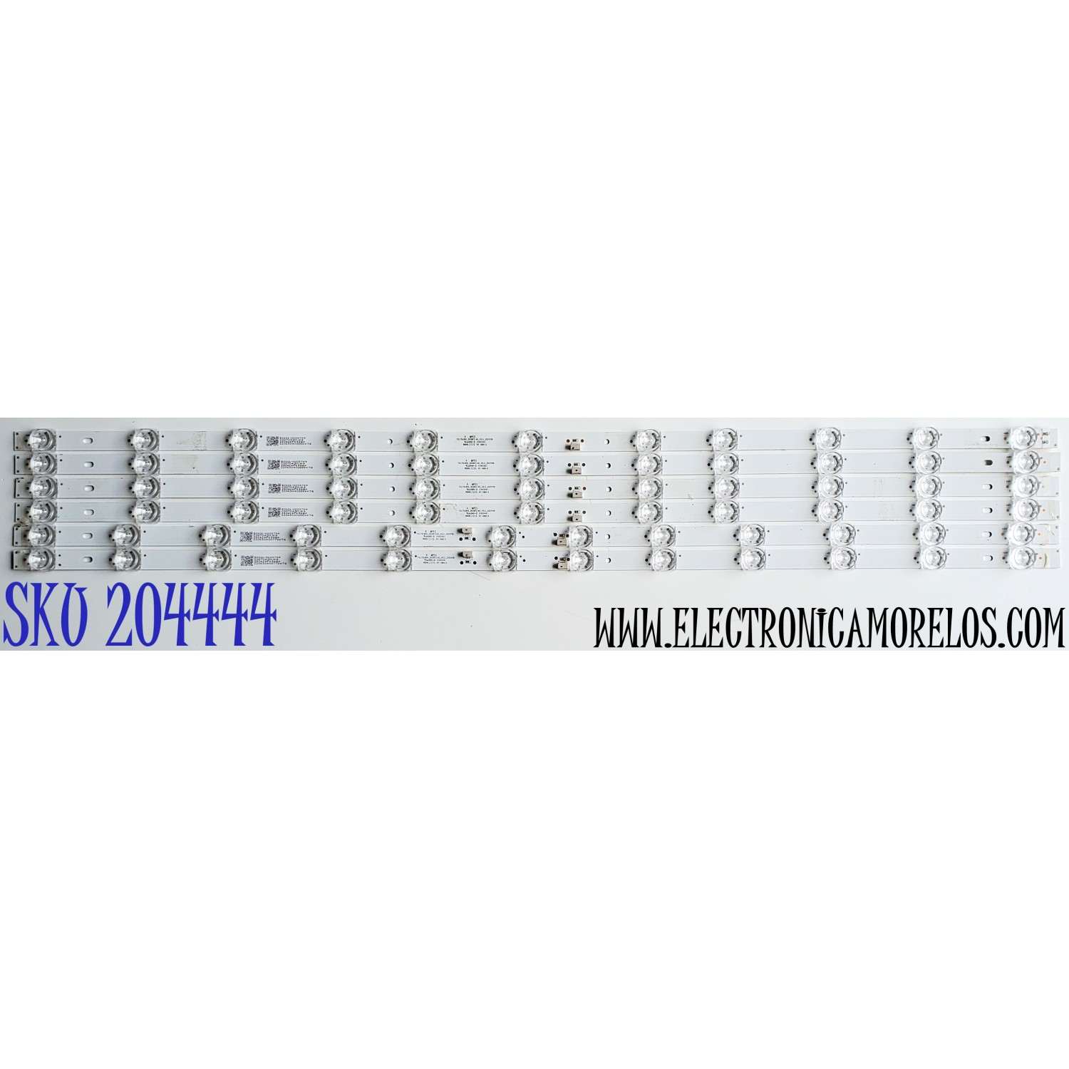 KIT DE LEDS PARA TV TCL ORIGINAL 6 PIEZAS / NUMERO DE PARTE TCL75LB10 / TCL75LB09 / B0101-000378 / B0101-000379 / TCL75LB10_3030F2.4D_V0.2_20211118 / TCL75LB09_3030F2.4D_V0.2_20211118 / PANEL LVU75NDEL CS9W13 V3 / MODELOS 75S451 / 75S455