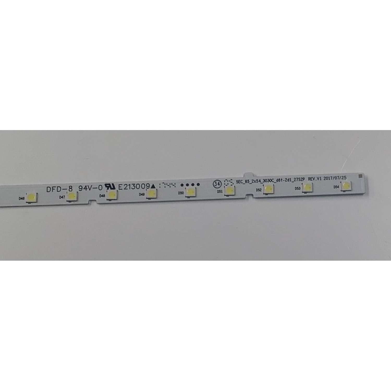 LED PARA TV SAMSUNG ORIGINAL / INCOMPLETO SOLO 1 PIEZA / NUMERO DE PARTE BN96-44814A SEC_65_2X54_3030C_D6T-2D1_27S2P REV.V1 / E213009 / PANEL CY-NM065HGXV1H / MODELO UN65MU6290VXZA / UN65MU6290VXZA GA01 / KIT CONSTA ORIGINALMENTE DE 2 PIEZAS - Imagen 2