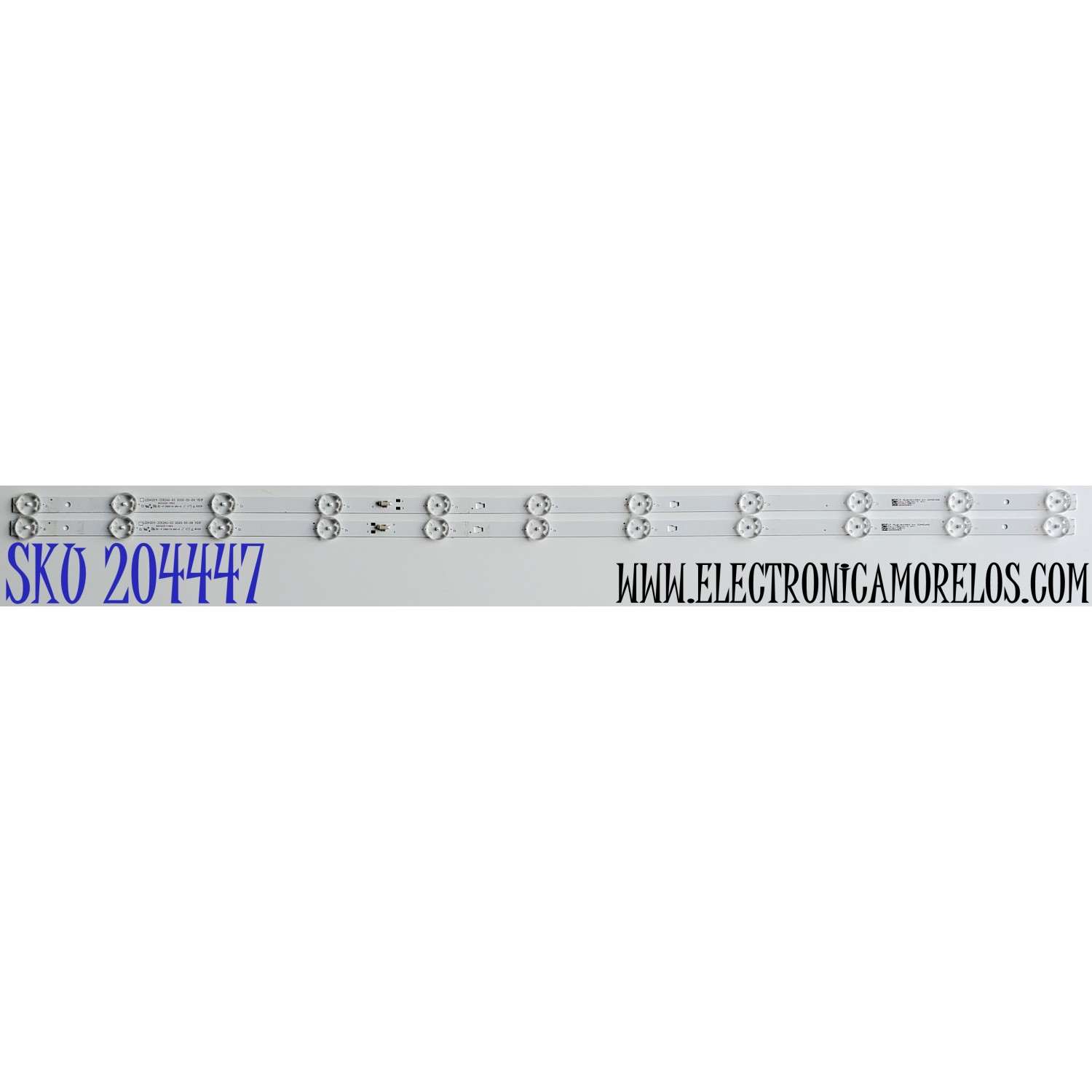 KIT DE LED'S PARA ONN ((2 PIEZAS)) / NUMERO DE PARTE LED42D11-ZC62AG-03 / 30342011002 / 42000M59 / E469119 / 210817AB03 / PANEL BOEA430WU1 / DISPLAY JE415D3HA0L / MODELOS 100068372 ((42 PULGADAS)) / 100069992 ((43 PULGADAS))