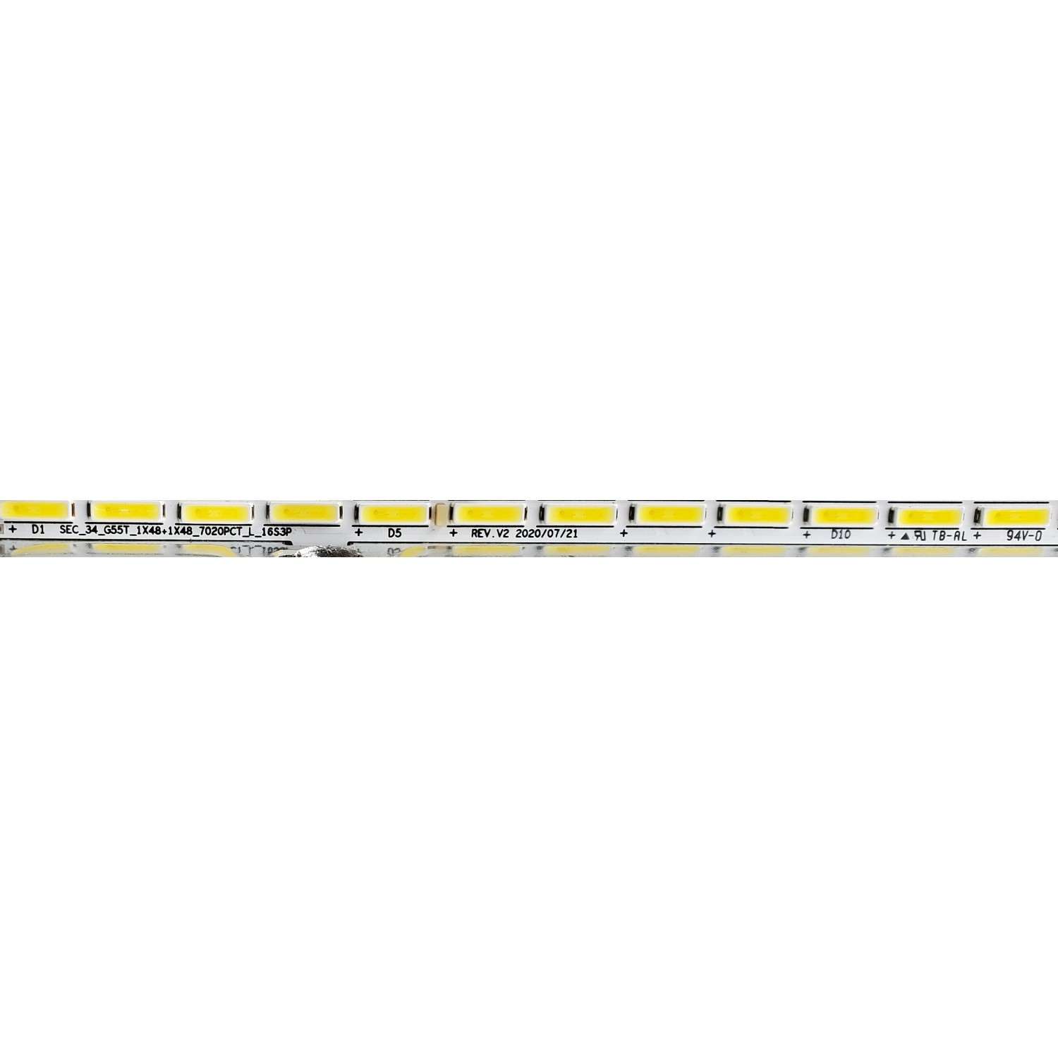LED PARA MONITOR SAMSUNG ((1 PIEZA)) / NUMERO DE PARTE BN96-52307A / BN96-52308A / 52307A / 52308A / SEC_34_G55T_1X48+1X48_7020PCT_L_16S3P REV.V2 / SEC_34_G55T_1X48+1X48_7020PCT_R_16S3P REV.V2 / BN61-17385A / MODELOS LS34A654UXNXGO / LC34G55TWWNXZA - Imagen 3