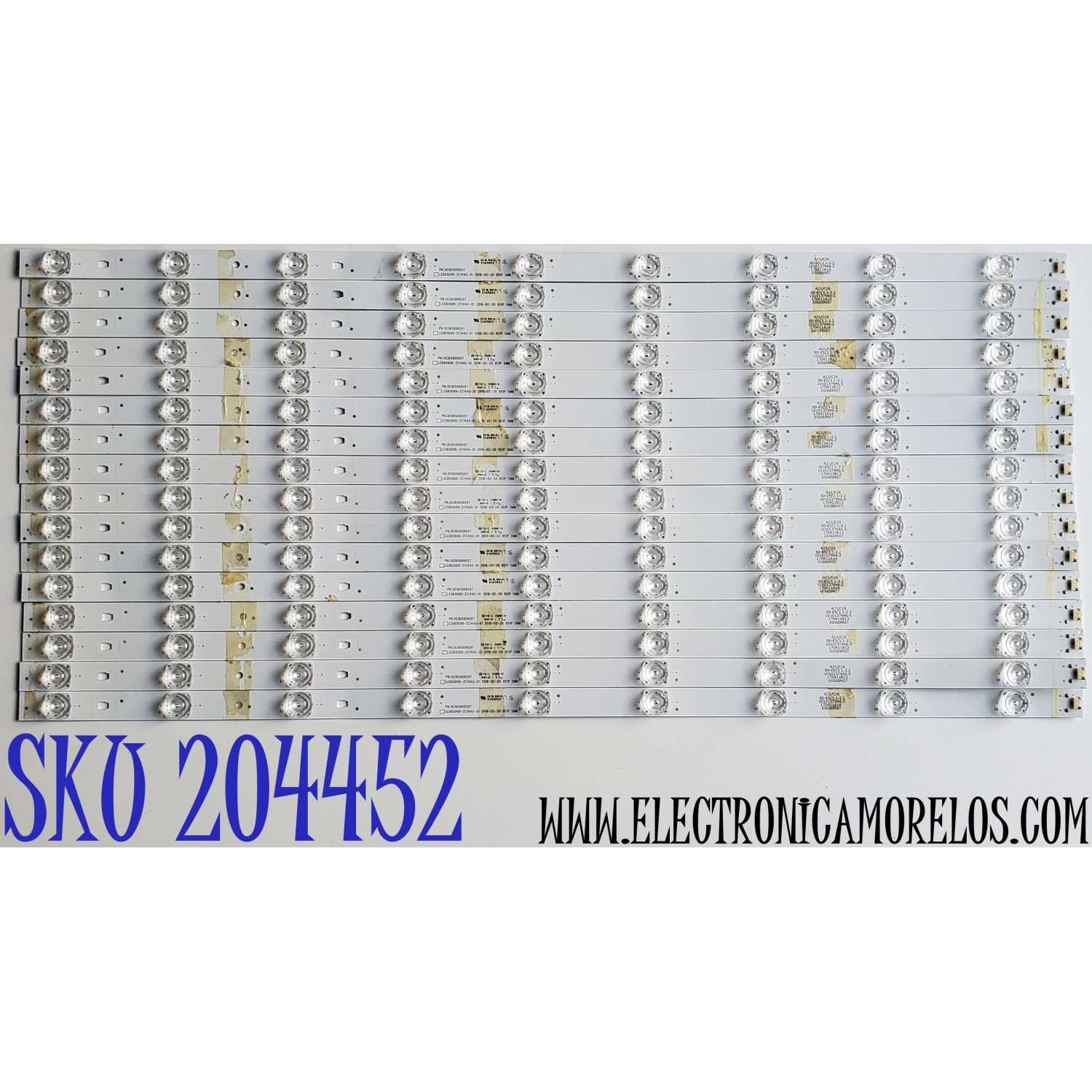KIT DE LED'S PARA HAIER ((16 PIEZAS)) / NUMERO DE PARTE LED65D09-ZC14AG-01 / 30365009207 / 65000M07 / E469119 / 170411A14 / 1010137946-2 / PANEL LSC650FN05-W / MODELO LS65AL88A72