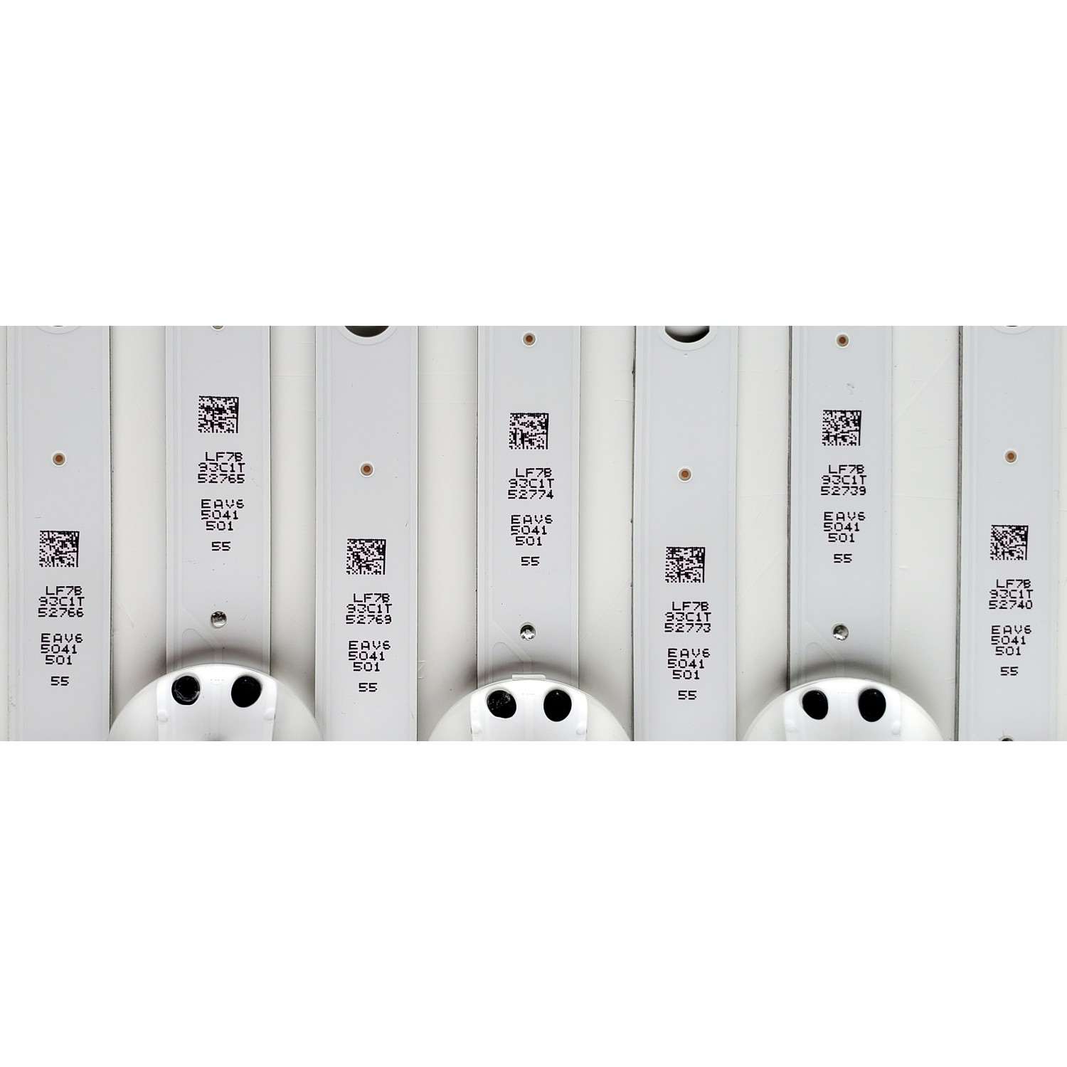 KIT DE LEDS ORIGINAL PARA TV LG 7 PIEZAS / NUMERO DE PARTE EAV65041501 / 55UP80 BOE-B10 / LEDAZ_Y21_Slim Trident_55UP80 H / LEDAZ_Y21_Slim Trident_55UP80_REV0.0_210304_0.6 / PANEL NC550TQG-ABKH4 / MODELO 55UP80 / 55UA7500ZUA / 55UA7500ZUA.BUSFLKR  - Imagen 2