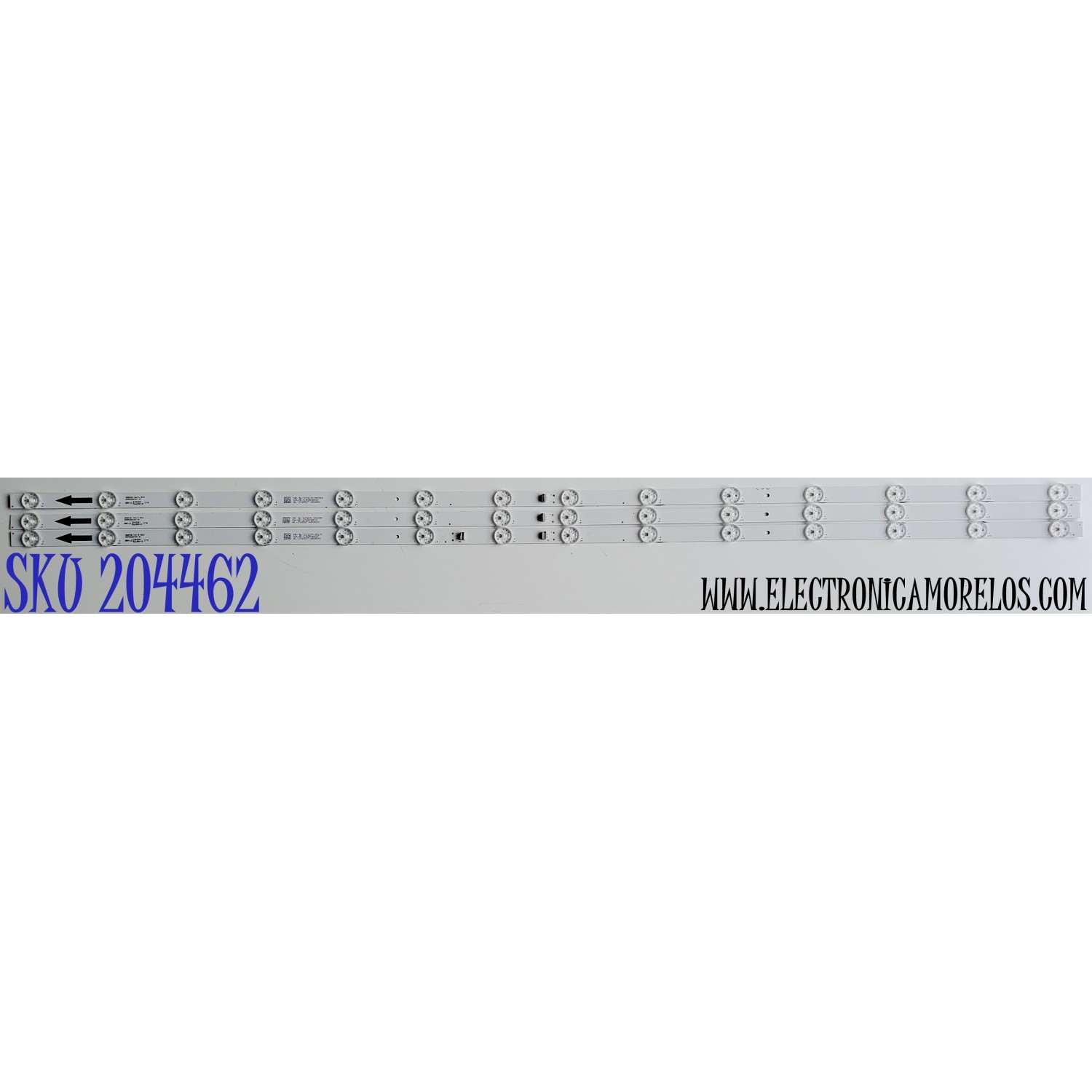 KIT DE LED'S PARA HISENSE ((3 PIEZAS)) / NUMERO DE PARTE 50D6100 / 50HR332M14A1 V0 / 50HR332M14B1 V0 / 14*2 A -B02 / 14*1 B -B02 / 50HR332M14 / MODELO 50''