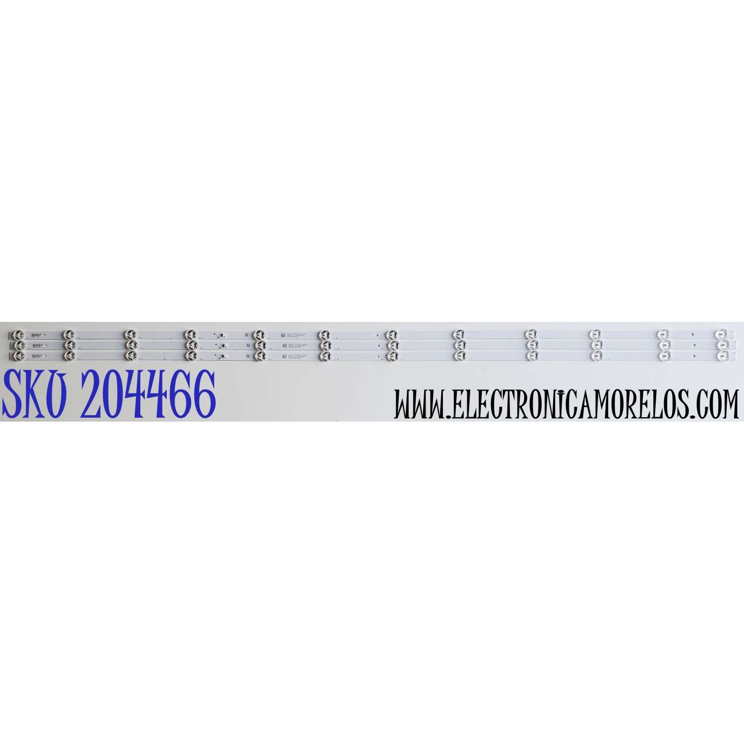 KIT DE LEDS PARA TV WESTINGHOUSE ORIGINAL 3 PIEZAS / NUMERO DE PARTE 55HR332M12AG V0 / 55HR332M12AG 55N1 12X3 OM -A15 / 230101023440 / PANEL HK550WLEDM-JHA0H / DISPLAY PT550GT01-1 / PT550GT05-1 / MODELOS WR55UT4210 / WR55UT4212 / WR55UX4212