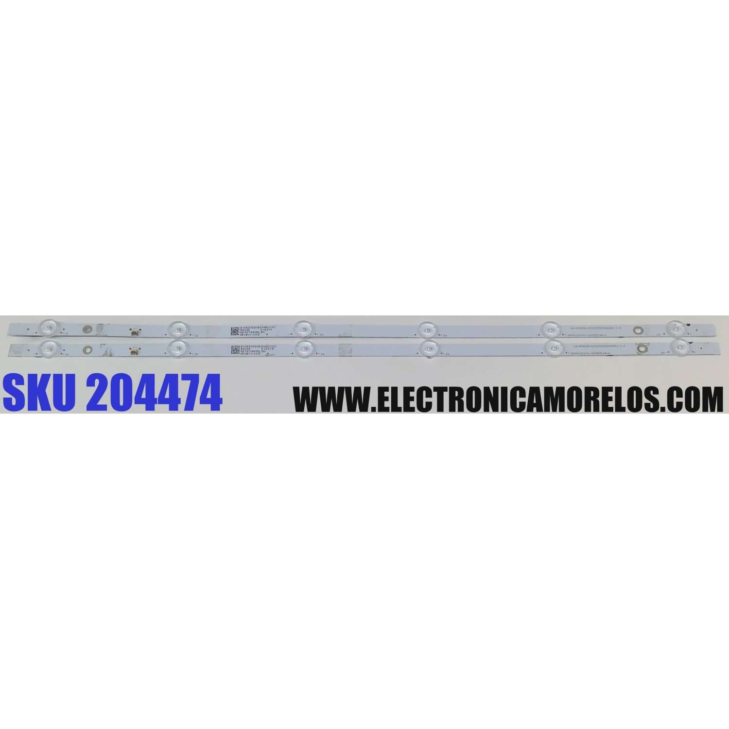 KIT DE LEDS ORIGINAL PARA TV VIZIO 2 PIEZAS / NUMERO DE PARTE LB-DM3030-GJVIZIO322X6VB11-1-S / LB-DM3030-GJVIZI0322X6VB11-1-S / E479275 / 210BZ06D0B334BCCGC / 32VB11-CKD / PANEL TPT320WF-AT011.H / DISPLAY T320HVN05.D / MODELO D32FM-K01 / D32f4-J01