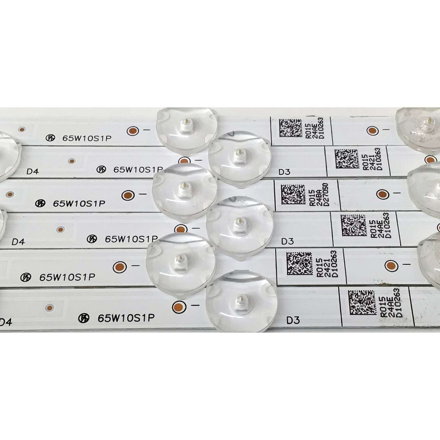 KIT DE LEDS PARA TV PHILIPS ORIGINAL 6 PIEZAS / NUMERO DE PARTE UDULEDREF015 REV.A / 65W10S1P / RF-EN650008SR30-1001 / R0152421D10263 / PANEL UCF81XT / DISPLAY HV650QUB-F70 / MODELO 65PUL6553 / 65PUL6553/F7 - Imagen 3