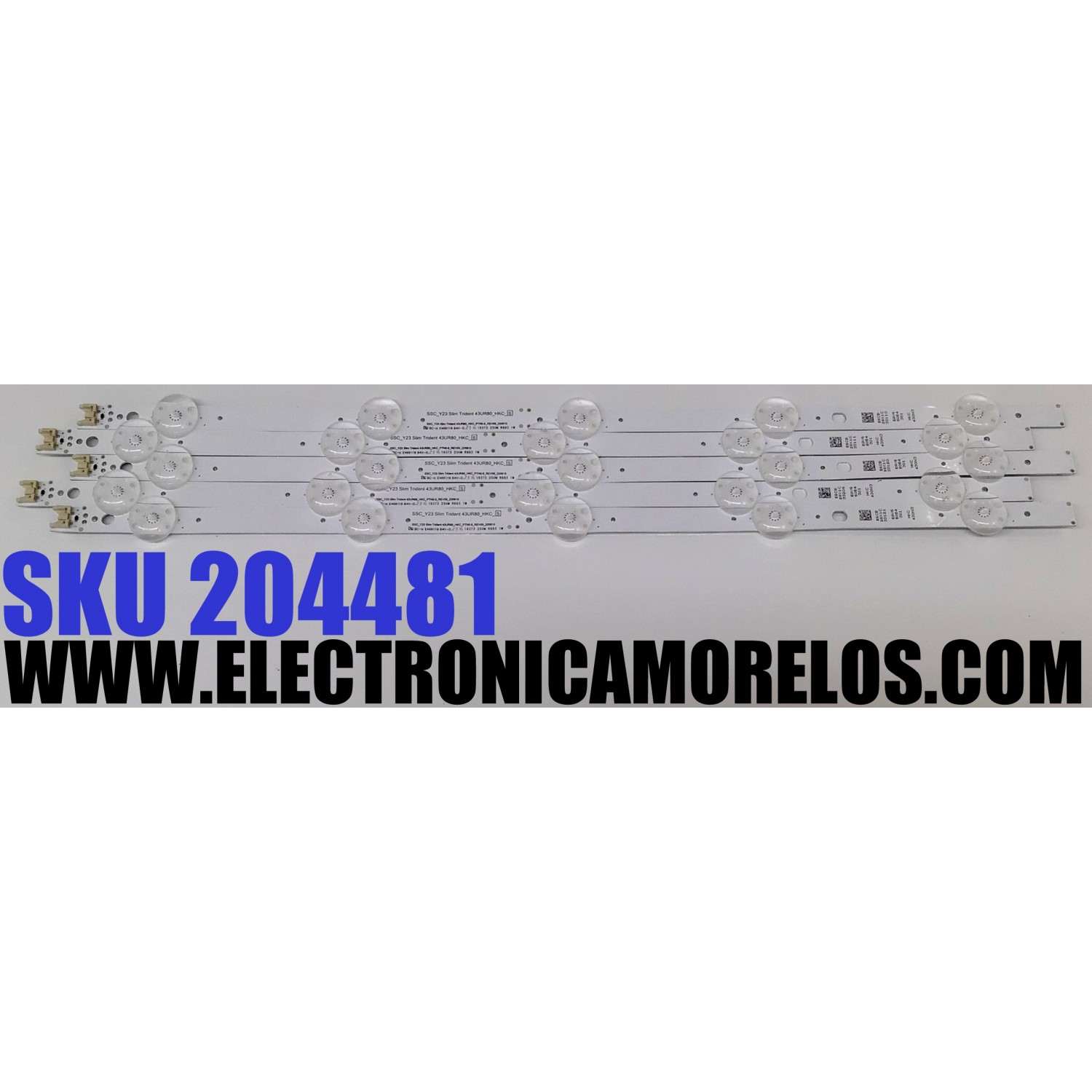 KIT DE LED'S PARA TV LG ((5 PIEZAS)) / NUMERO DE PARTE EAV65054301 / SSC_Y23 Slim Trident 43UR80_HKC_S / SSC_Y23 Slim Trident 43UR80_HKC_PTN0.6_REV00_220915 / 10373 25UM R603 1W / PANEL NC430TQG-VHKHA / DISPLAY PT430GT01-5 VER.1.0 / MODELO 43UR8000AUA 
