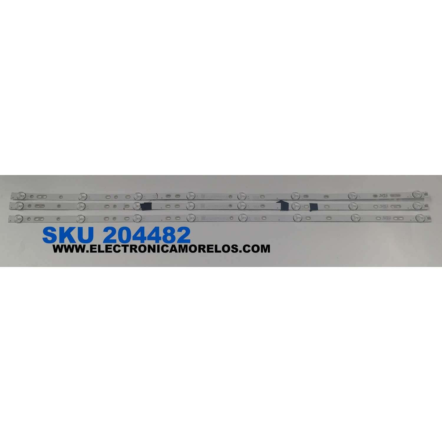 KIT DE LEDS PARA TV ORIGINAL 3 PIEZAS / NUMERO DE PARTE MS-L3959 V1 / 1.17.01.0000076-000 DC / A3 208-212 3.0-3.2 600 / 0528 43