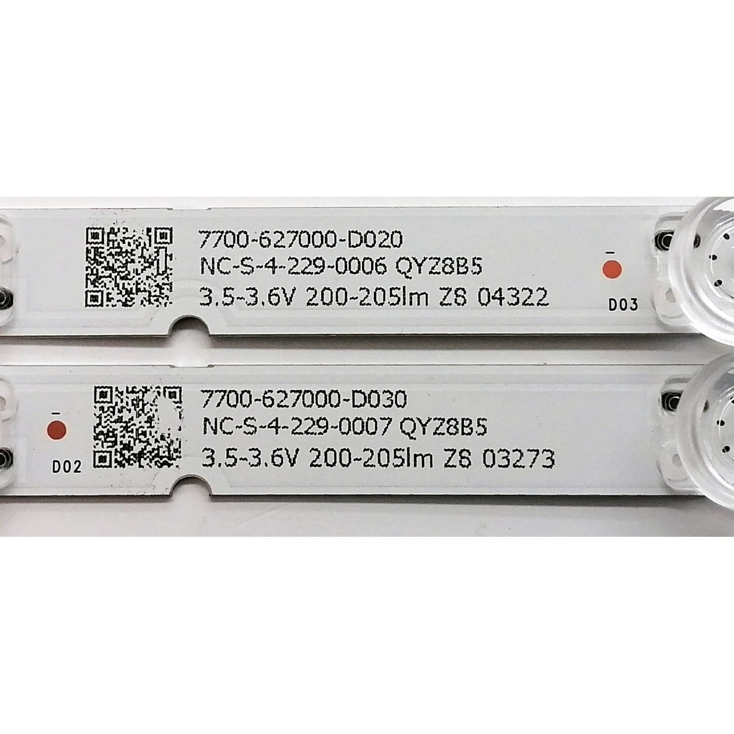 KIT DE LED'S PARA TV LG ((2 PIEZAS)) / NUMERO DE PARTE M08-SL27030-0601A-5553A / M08-SL27030-0601B-5554A / E519362 / 7700-627000-D020 / 7700-627000-D030 / DISPLAY LM270WF7 (SJ)(D4) / MODELO 27LQ625S-PU / 27LQ625S-PU.BUSLNRM - Imagen 3