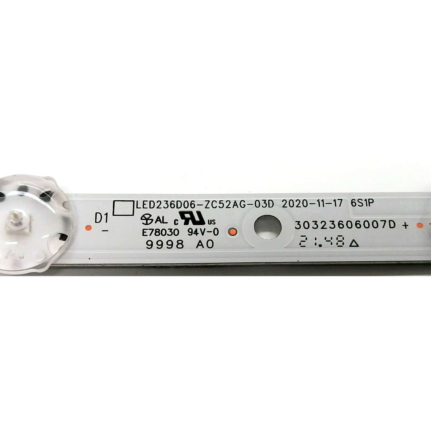 LED PARA TV INSIGNIA ((1 PIEZA)) / NUMERO DE PARTE LED236D06-ZC52AG-03D / 30323606007D / E78030 / 23600M27 / 211214AC01 / DISPLAY PN238CT01-1 VER.1.0 / PT236AT02-4 VER.1.1 / MODELO NS-24F202NA22 / NS-24DF310NA21 - Imagen 2