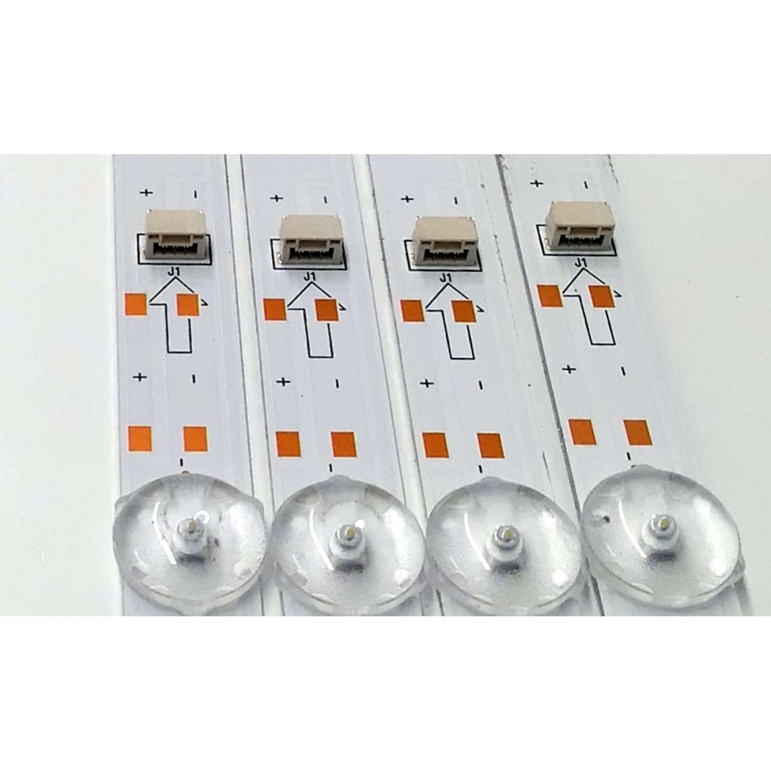 KIT DE LED'S PARA TV JVC ((4 PIEZAS)) / NUMERO DE PARTE TCL55D14-ZC42AG-04D / 303TC550067D / TC550M69 / 230411BB03 / 4L-ZX055T-ZC001C / 2300020500 / E469119 / PANEL LVU550CSDX / DISPLAY ST5461D12-6 VER.2.2 / MODELOS SI55URF / 55PFL5756/F7 - Imagen 2