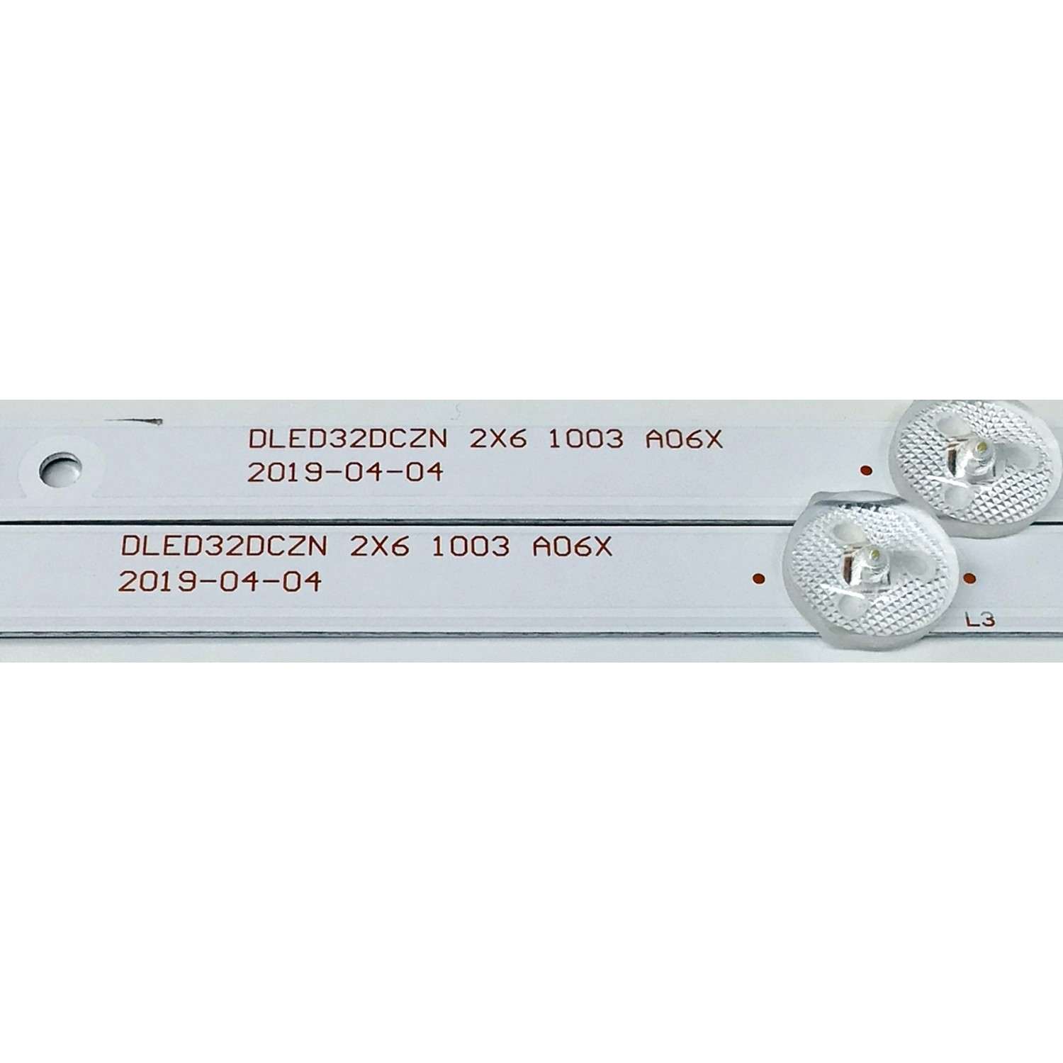KIT DE LED'S PARA TV SCEPTRE ((2 PIEZAS)) / NUMERO DE PARTE DLED32DCZN / DLED32DCZN 2X6 1003 A06X / E493538 / 1.17.01.0000035-000 / PANEL PT320AT02-Z / DISPLAY PT320AT01-1 VER.1.9 / MODELO E32 KHTV53LA - Imagen 4