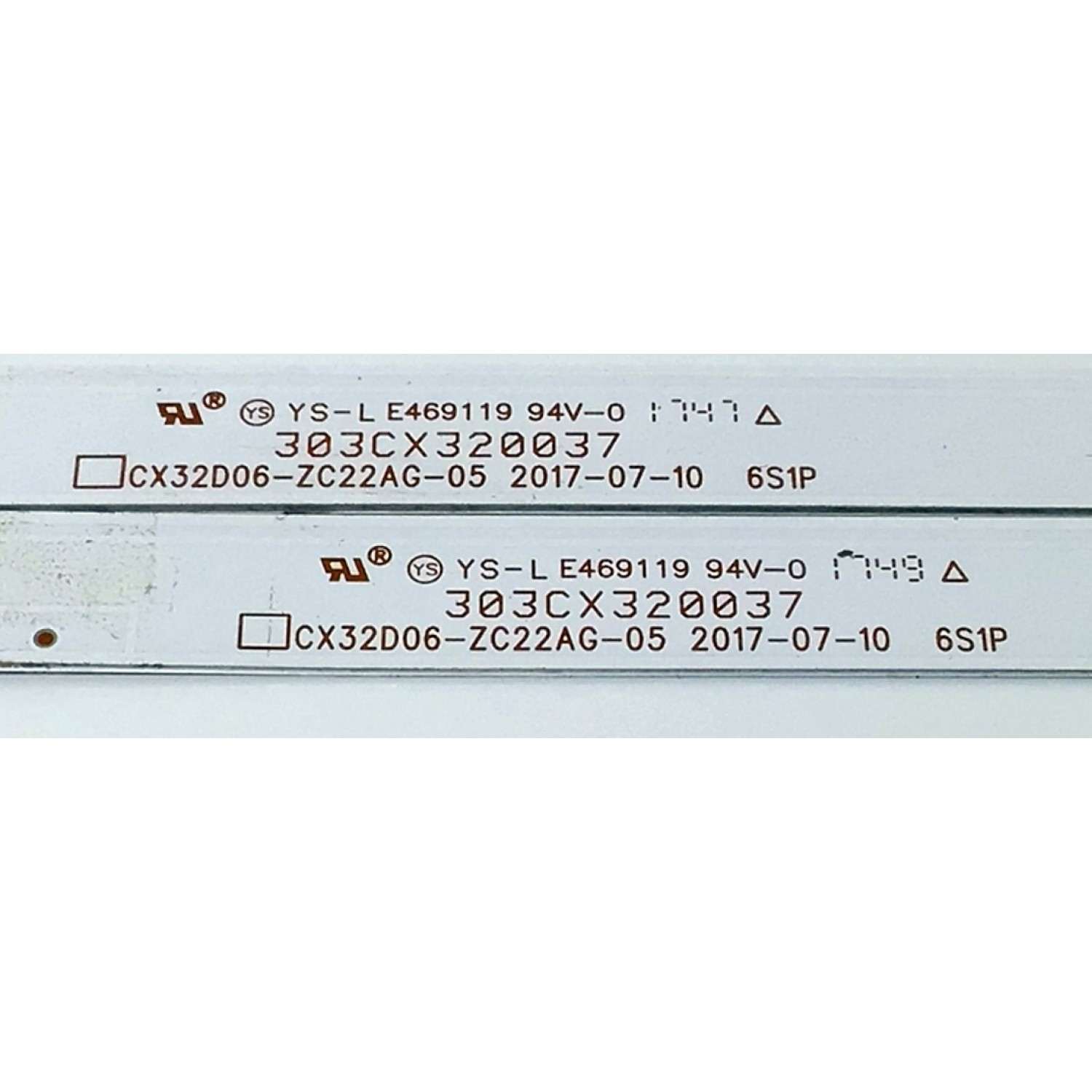 KIT DE LED'S PARA TV RCA ((2 PIEZAS)) / NUMERO DE PARTE CX32D06-ZC22AG-05 / 303CX320037 / 2010037442-1 / CX320M03 / 180.DT0.32Z100-2H / 171214B2 / DISPLAY VVP32H156A20 / MODELO RTV32Z2SM - Imagen 4