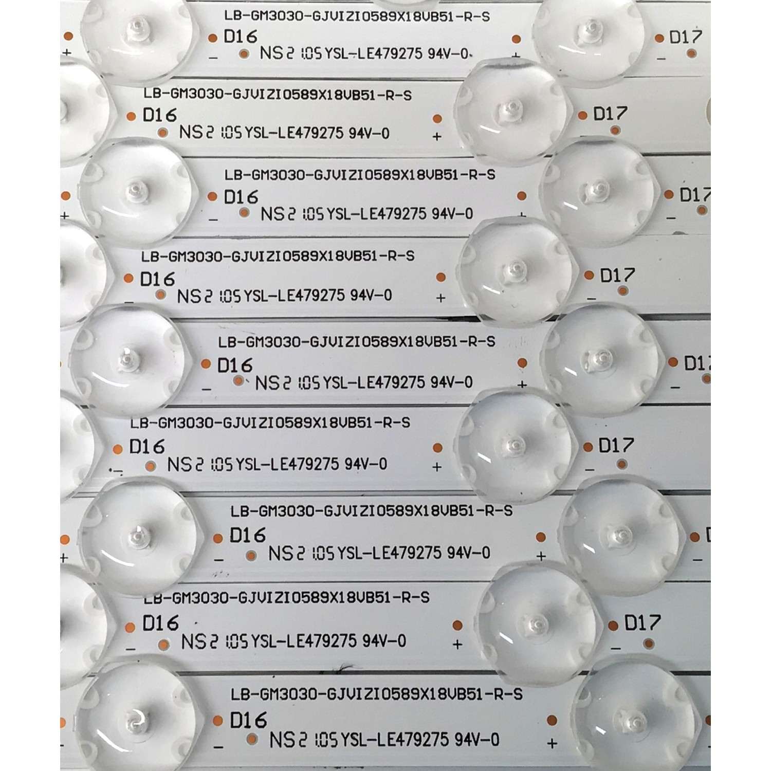 KIT DE LEDS PARA TV VIZIO ORIGINAL 18 PIEZAS / NUMERO DE PARTE LB-GM3030-GJVIZIO589X18VB51-R-S / LB-GM3030-GJVIZIO589X18VB51-L-S / 210BZ12DLB339CR00X / 210BZ06DRB339CR00X / 58VB51-R / 58VB51-L / LB-GM3030-GJVIZI0589X18VB51 / MODELOS M58Q7-J01 / V585-J01 - Imagen 3