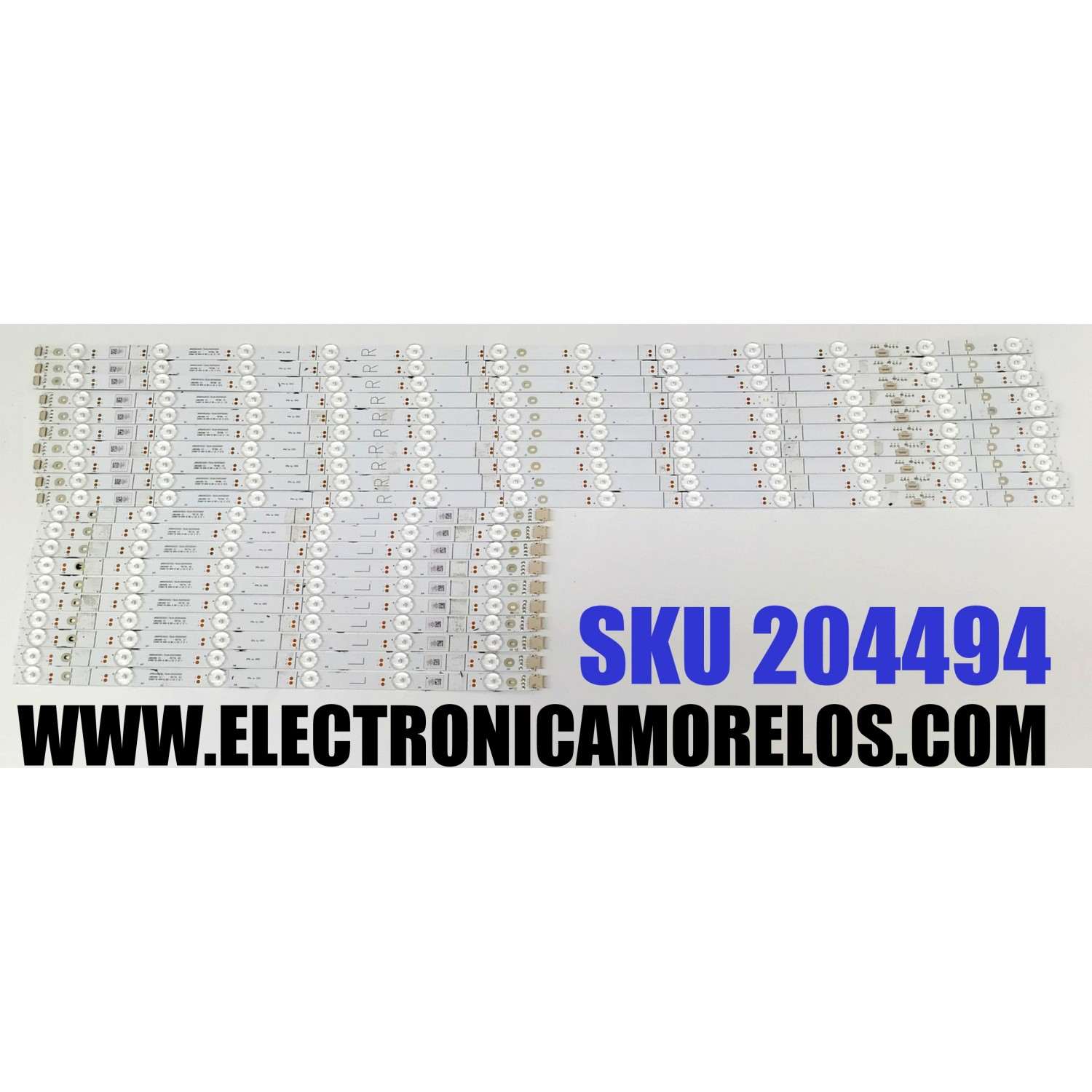 KIT DE LEDS PARA TV HISENSE ORIGINAL 20 PIEZAS / NUMERO DE PARTE LB6508S V2 / LB6508S V3 / 1248780 / 1248781 / JHD650X3U52-T0L8 / 2020120401 / JHD650X3U52-T0L8 / PANEL JHD650X3U52-T0L8\S0\FJ\FM\ROH / T650QVN07.5 / MODELOS 65U6G / 65U6GR