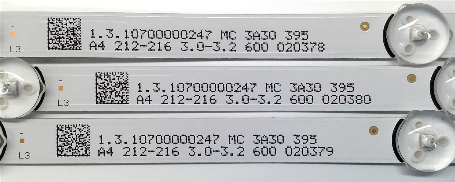 KIT DE LED'S PARA TV EVL ((3 PIEZAS)) / NUMERO DE PARTE MS-L4033 V1 / E309772 / 1.3.10700000247 / MS-L4033 / MODELO 40EVLSM - Imagen 3