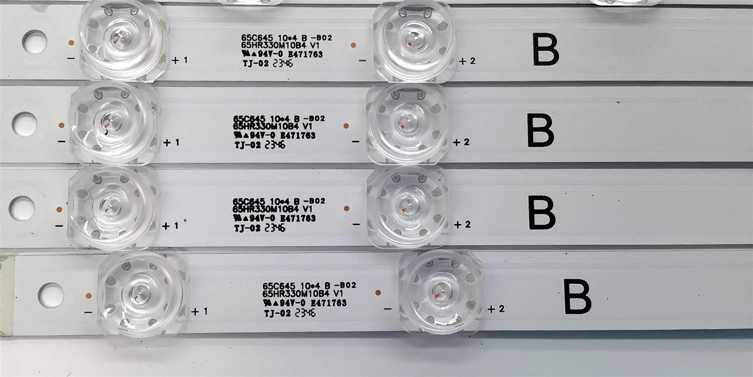 KIT DE LEDS PARA TV TCL ORIGINAL 8 PIEZAS / NUMERO DE PARTE 65HR330M11A4 V1 / 65HR330M10B4 V1 / 65C645 / E471763 / B0101-000942 / B0101-000941 / PANEL LVU650NDEL / DISPLAY ST6451D06-3 VER.2.1 / MODELOS 65Q650G / 65Q670G - Imagen 6