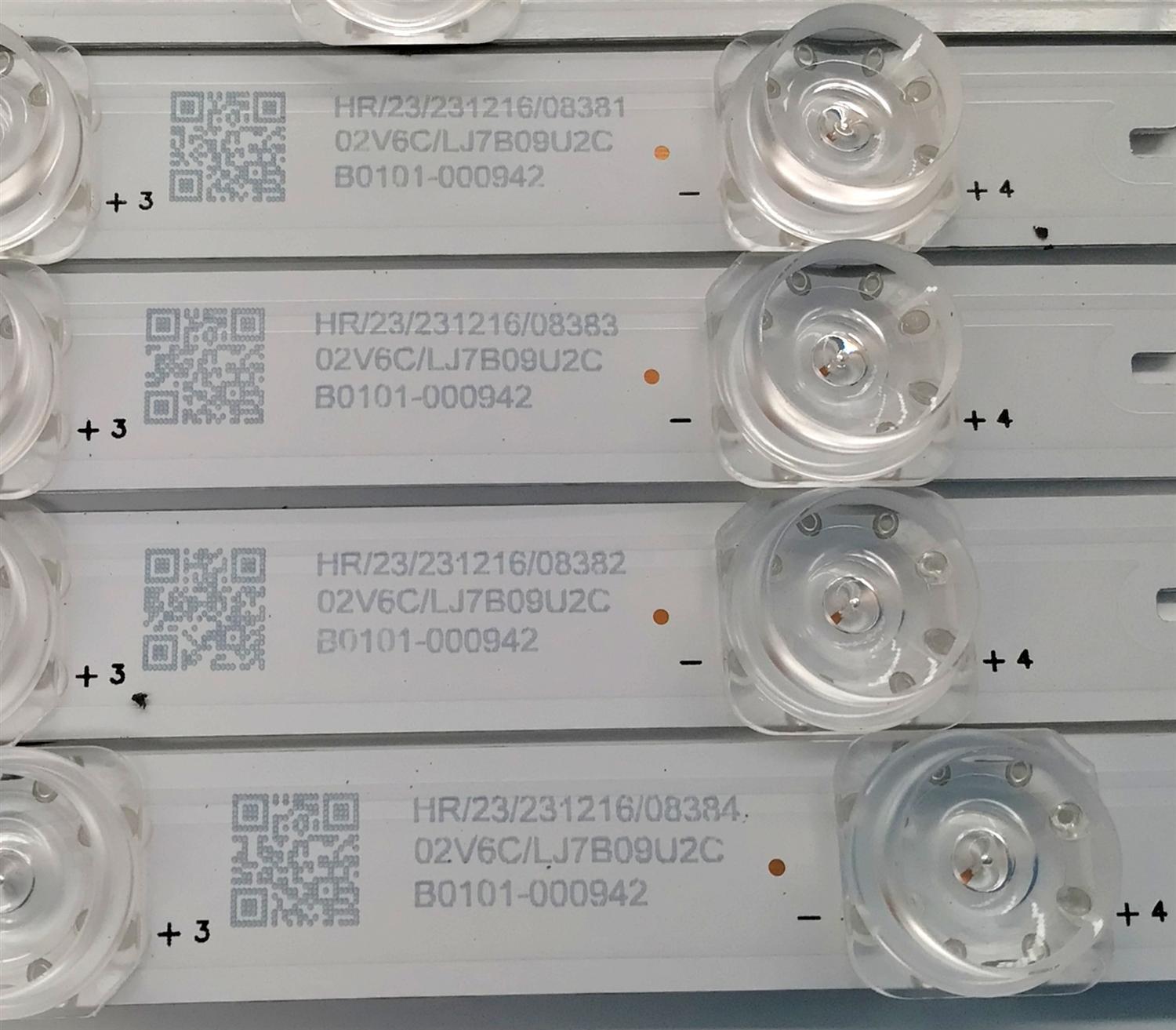 KIT DE LEDS PARA TV TCL ORIGINAL 8 PIEZAS / NUMERO DE PARTE 65HR330M11A4 V1 / 65HR330M10B4 V1 / 65C645 / E471763 / B0101-000942 / B0101-000941 / PANEL LVU650NDEL / DISPLAY ST6451D06-3 VER.2.1 / MODELOS 65Q650G / 65Q670G - Imagen 4