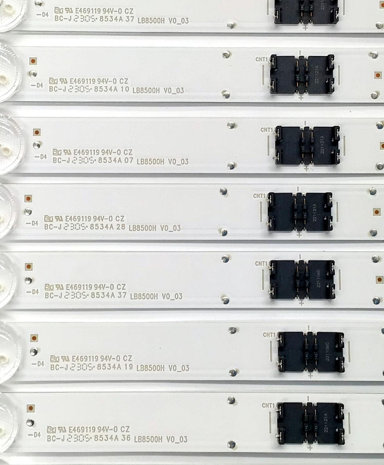 KIT DE LED'S PARA TV SONY BRAVIA ((16 PIEZAS)) / NUMERO DE PARTE LB8500H V0_03 / LB8500H  / 8500H00002 / N85R3D677 / 8534A / E469119 94V-0 CZ / PANEL YSDM085CCS11 / DISPLAY ST8461D02-2 VER.2.1 / MODELO KD-85X77CL / KD85X77CL - Imagen 3