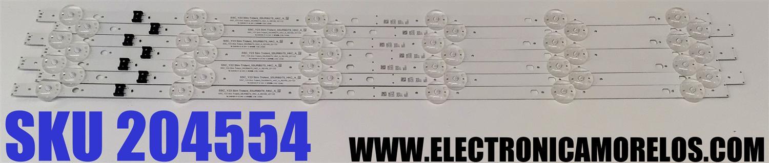 KIT DE LED'S PARA TV LG ((7 PIEZAS)) / NUMERO DE PARTE EAV65059201 / SSC_Y23 SLIM TRIDENT_55UR80/75_HKC_A_S / SSC_Y23 SLIM TRIDENT_55UR80/75_HKC_A_REV00_221122 / PANEL NC550TQG / DISPLAY PT550GT07-1 VER.1.0 / MODELO 55UR8750PSA / 55UR8750PSA.BWMSLJM