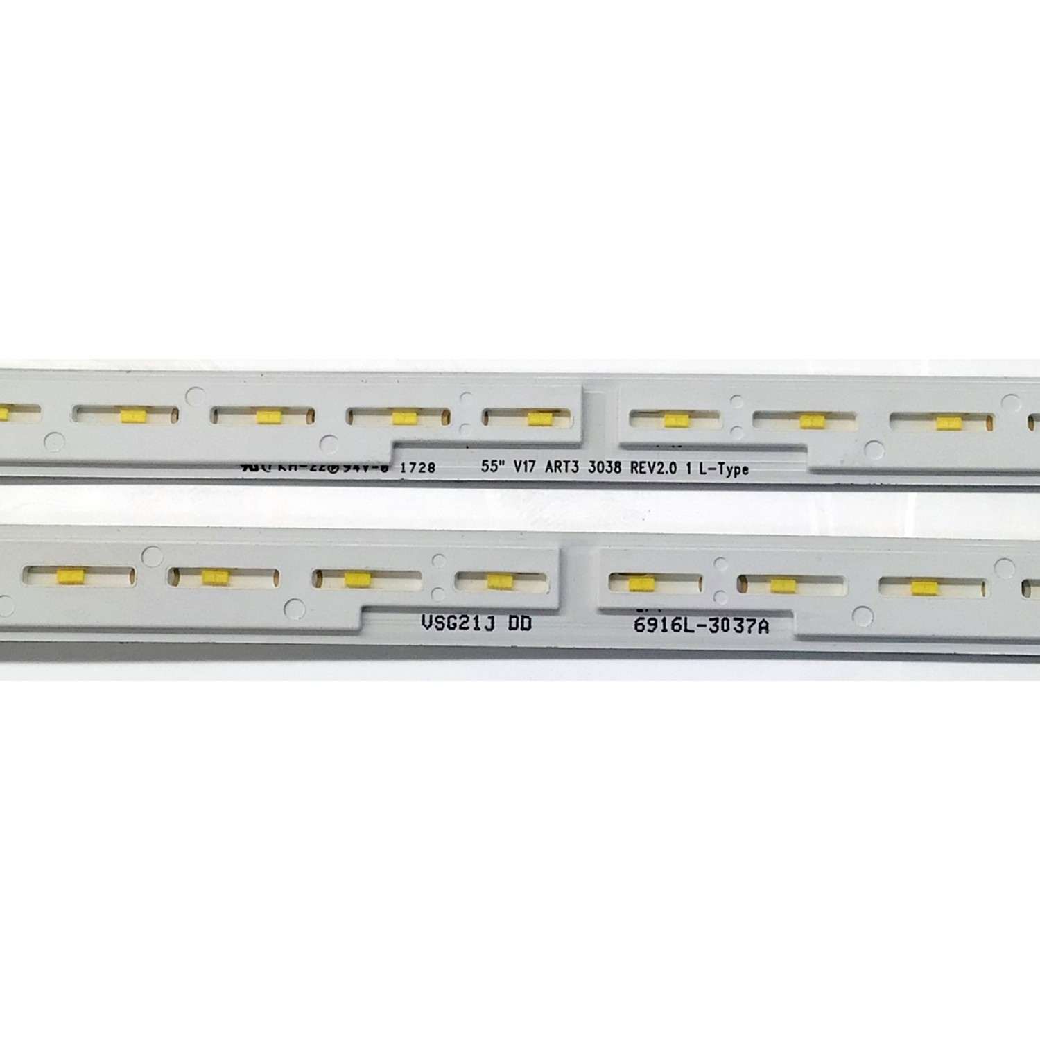 KIT DE LED'S PARA TV LG ((2 PIEZAS)) / NUMERO DE PARTE 6916L-3037A / 6916L-3038A / 55" V17 ART3 3037 REV 2.0 1 R-TYPE /55" V17 ART3 3038 REV 2.0 1 L-TYPE / PANEL LC550EGH-FKM1 / LC550EGH (FK)(M1) / MODELO 55SJ8000-UA / 55SJ8000-UA.AWMYLJR - Imagen 4