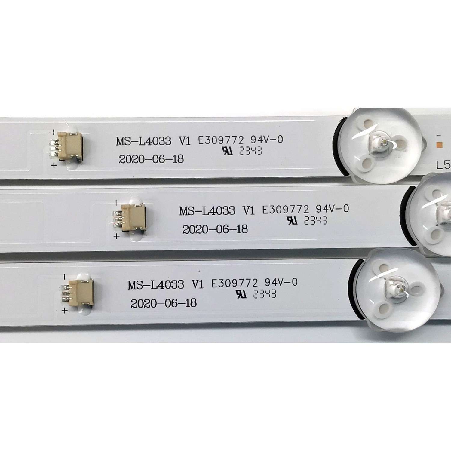 KIT DE LED'S PARA TV EVL ((3 PIEZAS)) / NUMERO DE PARTE MS-L4033 V1 / E309772 / 1.3.10700000247 / MS-L4033 / MODELO 40EVLSM - Imagen 2