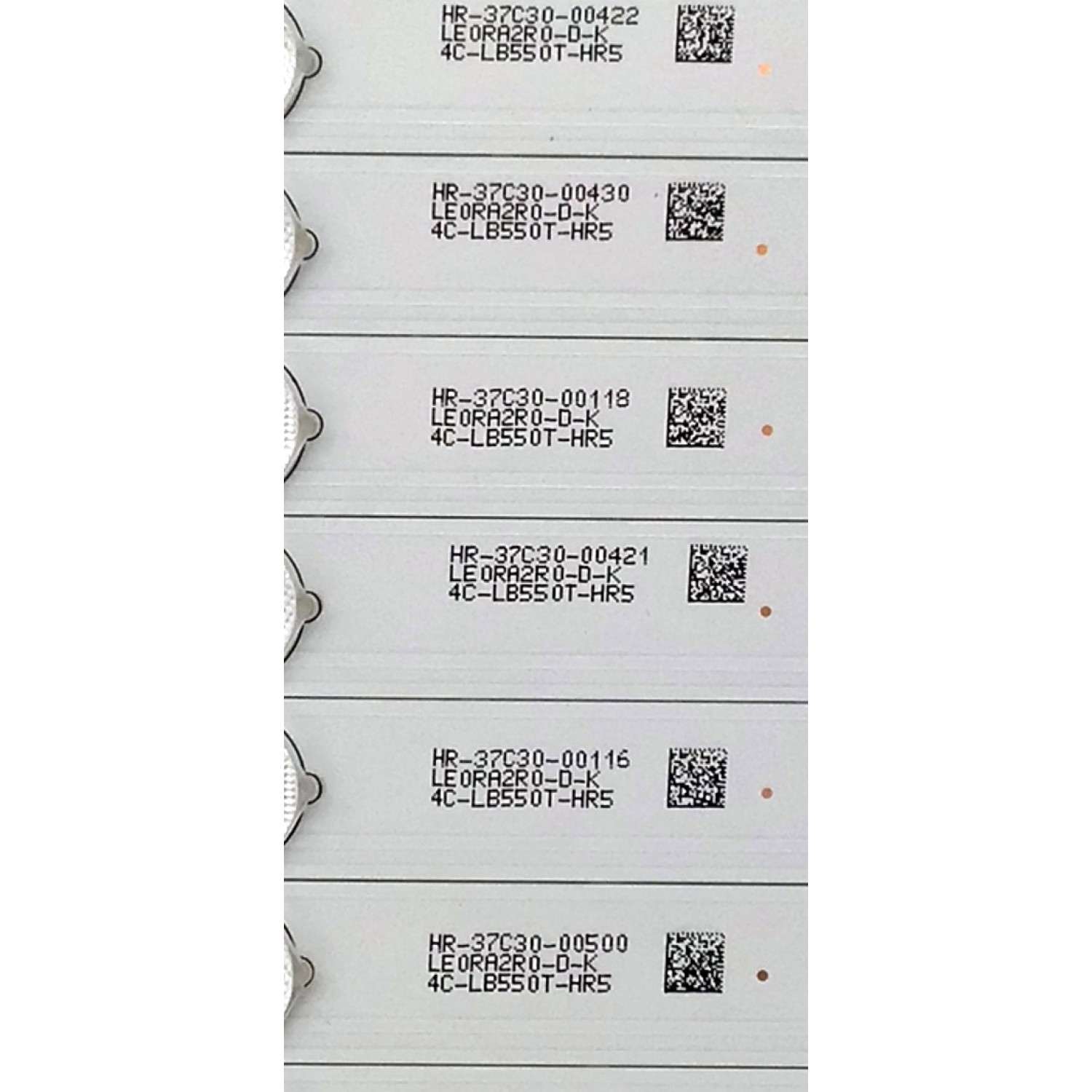 KIT DE LED'S PARA TV HITACHI ((10 PIEZAS)) / NUMERO DE PARTE 55HR332M06A5 V1 / 4C-LB550T-HR5 / 55U2200 / LE0RA2R0-D-K / E465853 / PANEL LVU550CSDX / MODELOS 55U2200 / 55R7 / 55D1620 - Imagen 3