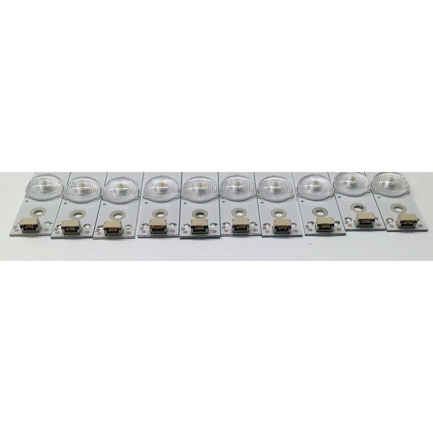 KIT DE LED'S PARA TV HITACHI ((10 PIEZAS)) / NUMERO DE PARTE 55HR332M06A5 V1 / 4C-LB550T-HR5 / 55U2200 / LE0RA2R0-D-K / E465853 / PANEL LVU550CSDX / MODELOS 55U2200 / 55R7 / 55D1620 - Imagen 4