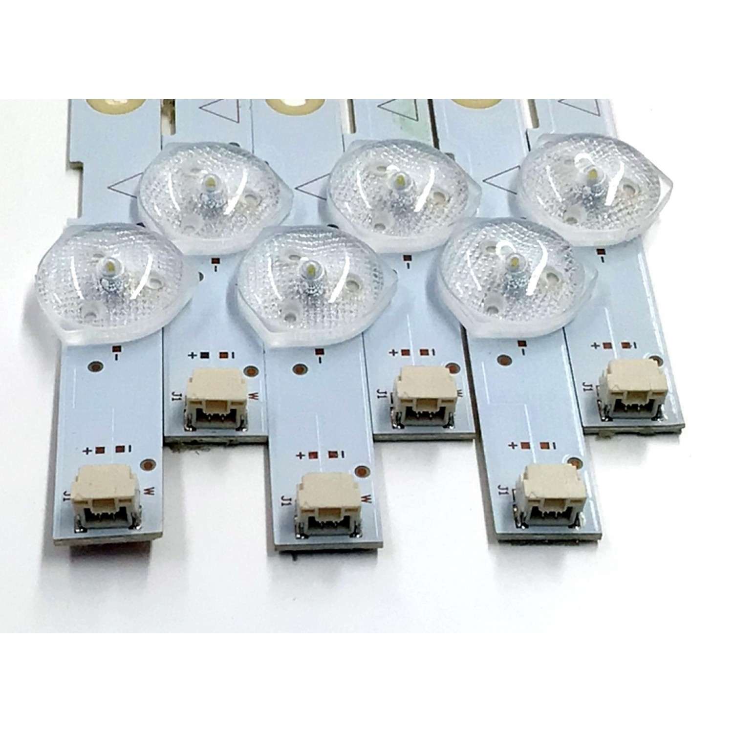 KIT DE LED'S PARA TV PHILIPS ((6 PIEZAS)) / NUMERO DE PARTE UDULEDEVL004 / LBM430E0401-BB-4 / LBM430E0401-BB-4(0) / UDULEDEVL004 REV.A / F150F150M6M6DD / E030F13 / E334789 / MODELOS 43PFL4901/F7 DS6 / 43PFL4901/F7B / FW43D25F B - Imagen 2