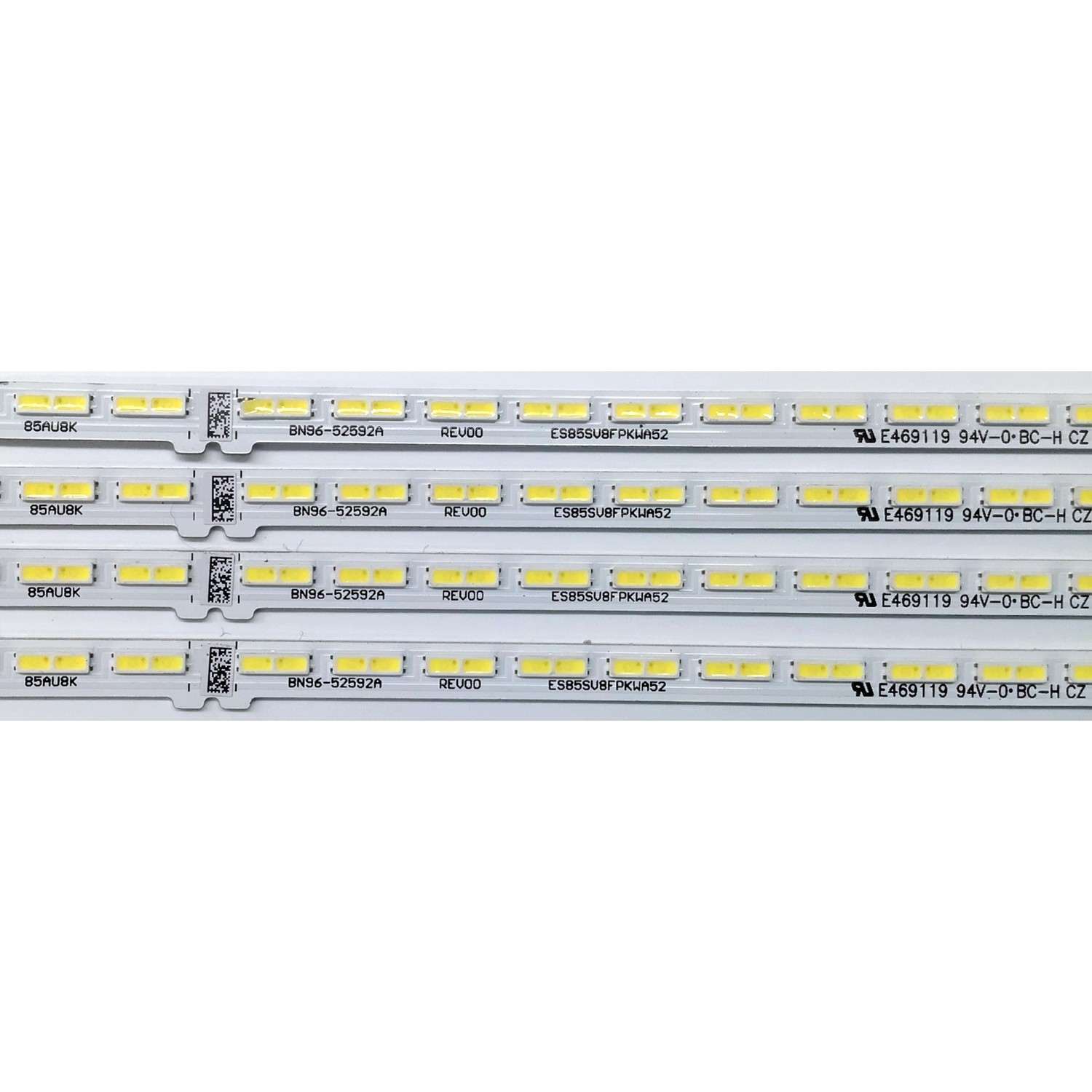 KIT DE LEDS ORIGINAL PARA TV SAMSUNG 4 PIEZAS / NUMERO DE PARTE BN96-52592A / ES85SV8FPKWA52 / 85AU8K BN96-52592A REV00 ES85SV8FPKWA52 / 52592A / MODELO UN85AU7980FXZA / UN85AU800DFXZA / UN85AU8000FXZA / UN85CU8000FXZA / UN85CU8000DXZA / UN85DU7200BXZA - Imagen 2