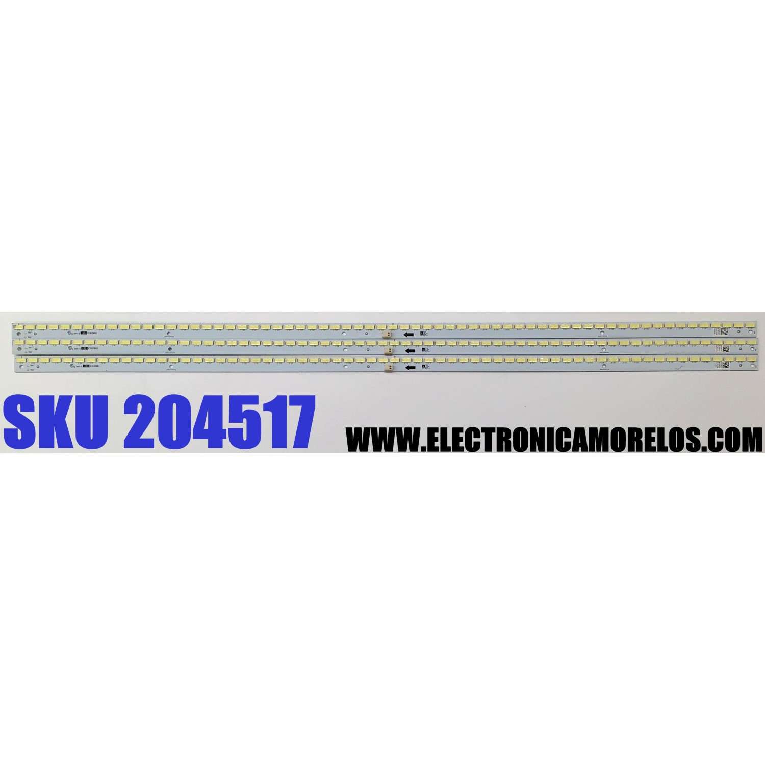KIT DE LED'S PARA TV SHARP ((3 PIEZAS)) / NUMERO DE PARTE 5238ZZ / RUNTK5238TPZZ / E162061 / MODELOS LC-70LE550U / LC-70LE600U / LC-70LE640U / LC-70LE650U / LC-70SQ15U / KDL-70R550A / E701I-A3 LFTRNXBP / E701I-A3 LFTRNXDQ / E701I-A3E LFTRNXCP