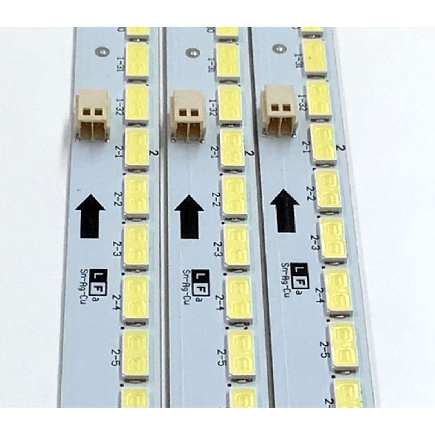 KIT DE LED'S PARA TV SHARP ((3 PIEZAS)) / NUMERO DE PARTE 5238ZZ / RUNTK5238TPZZ / E162061 / MODELOS LC-70LE550U / LC-70LE600U / LC-70LE640U / LC-70LE650U / LC-70SQ15U / KDL-70R550A / E701I-A3 LFTRNXBP / E701I-A3 LFTRNXDQ / E701I-A3E LFTRNXCP - Imagen 3