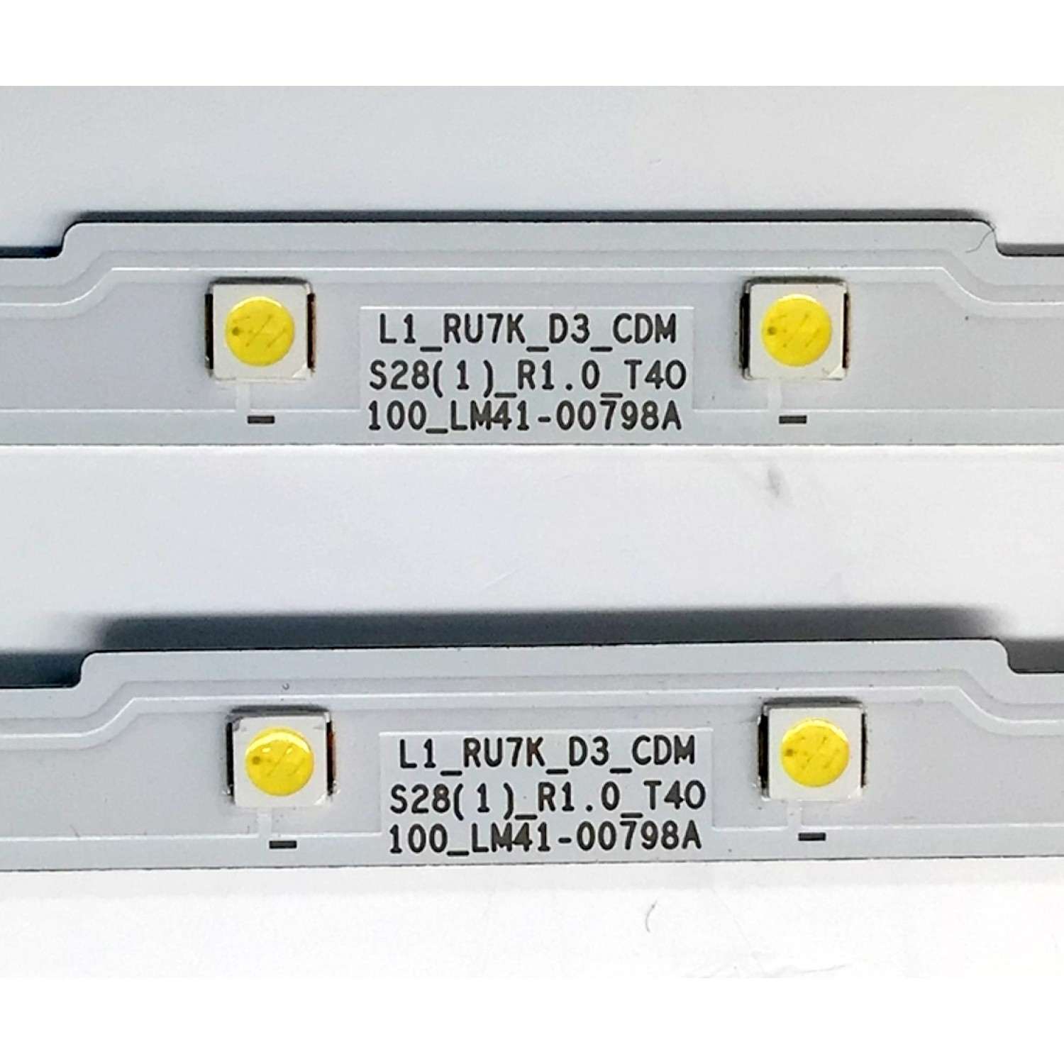 KIT DE LED'S PARA TV SAMSUNG ((2 PIEZAS)) / NUMERO DE PARTE BN96-45954A / LM41-00798A / L1_RU7K_D3_CDM S28(1)_R1.0_T40 100_LM41-00798A / L1_RU7K_D3_CDM / S28(1)_R1.0_T4O / 100_LM41-00798A / S28(1)_R1.0_T40 / PANEL CY-NN043HGEVMH / MODELO UN43RU7 / UN43NU - Imagen 2
