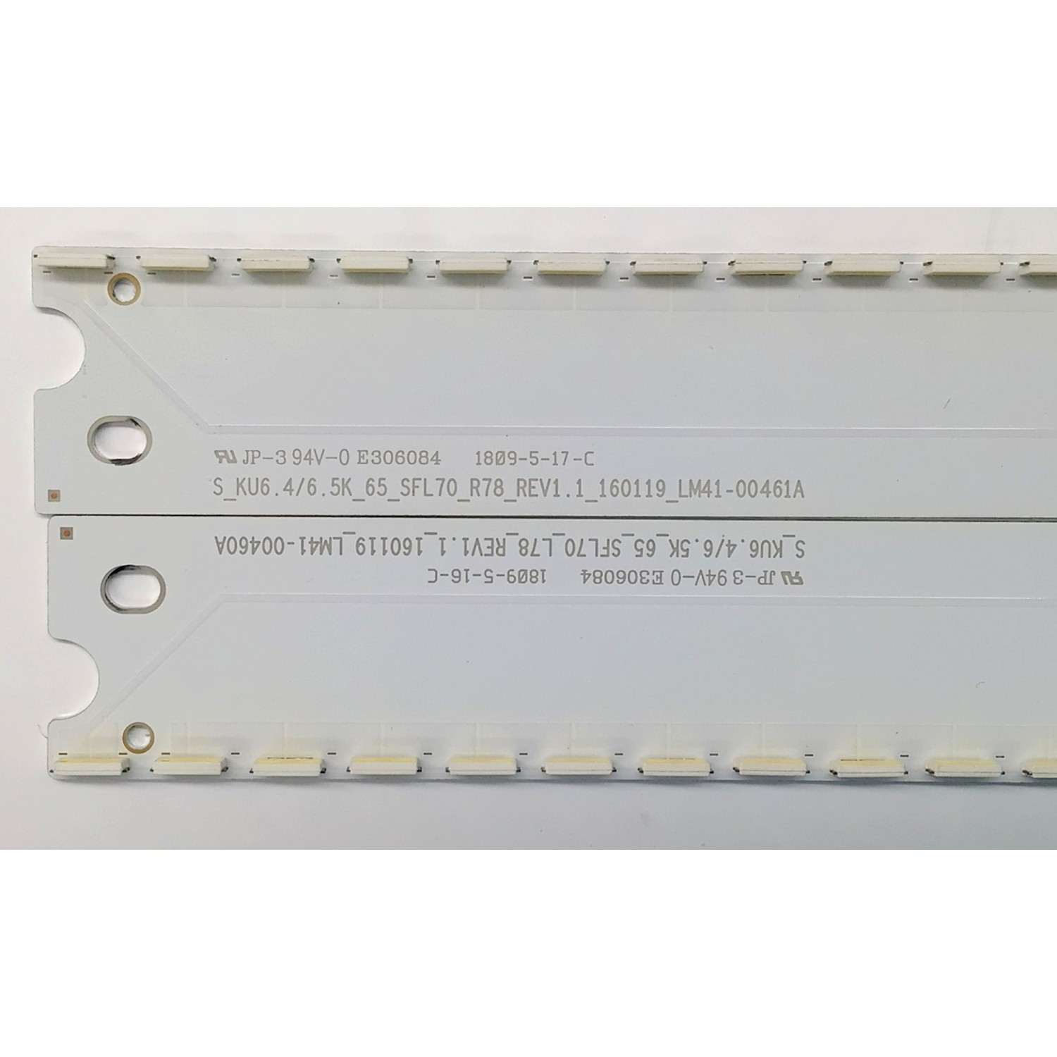 KIT DE LED'S PARA TV SAMSUNG ((2 PIEZAS)) / NUMERO DE PARTE 40095A / 40096A / S_KU6.4/6.5K_65_SFL70_L78_REV1.1_160119_LM41-00460A / S_KU6.4/6.5K_65_SFL70_R78_REV1.1_160119_LM41-00461A / LM41-00460A / LM41-00461A / LH65 / MAS MODELOS EN DESCRIPCIÓN - Imagen 4