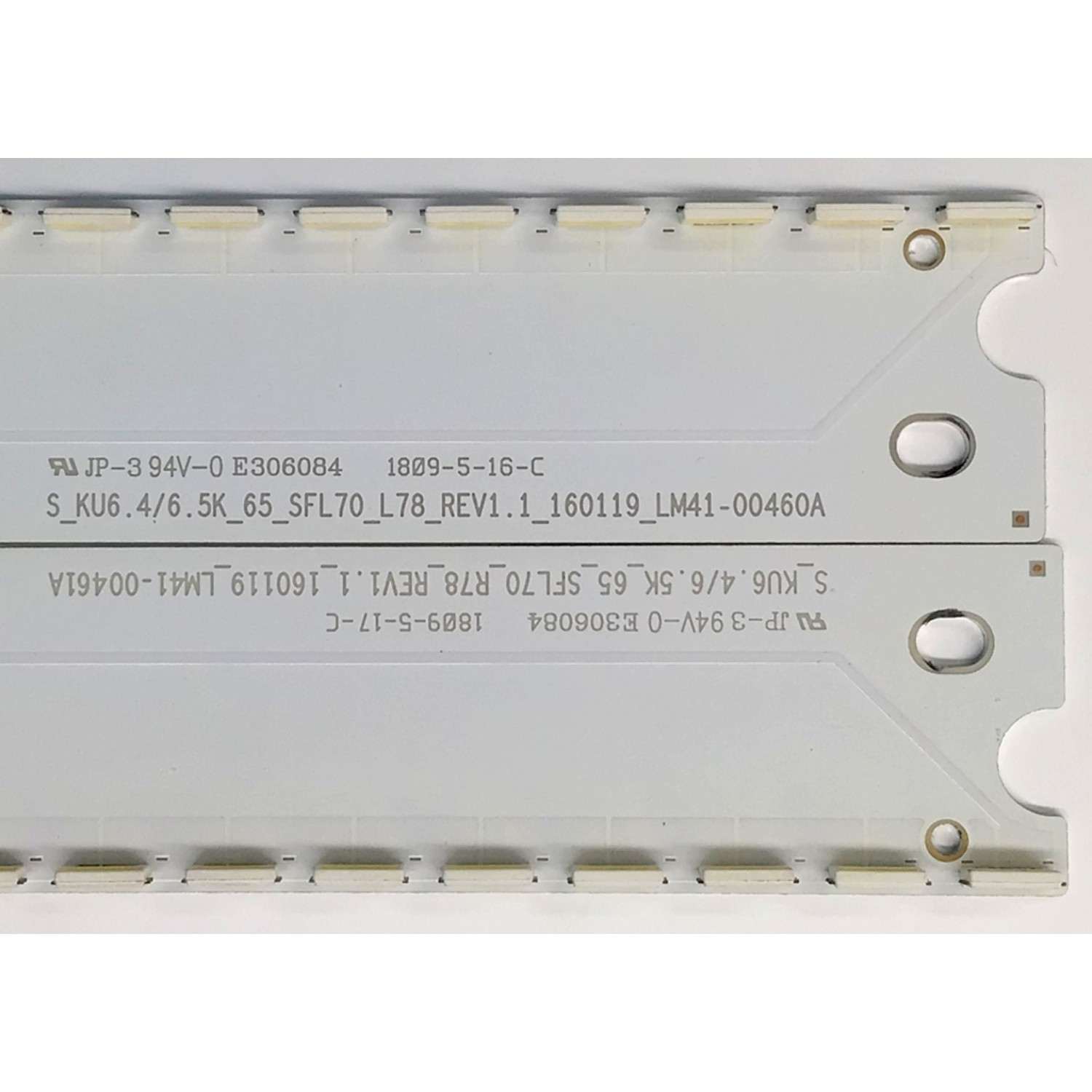KIT DE LED'S PARA TV SAMSUNG ((2 PIEZAS)) / NUMERO DE PARTE 40095A / 40096A / S_KU6.4/6.5K_65_SFL70_L78_REV1.1_160119_LM41-00460A / S_KU6.4/6.5K_65_SFL70_R78_REV1.1_160119_LM41-00461A / LM41-00460A / LM41-00461A / LH65 / MAS MODELOS EN DESCRIPCIÓN - Imagen 3