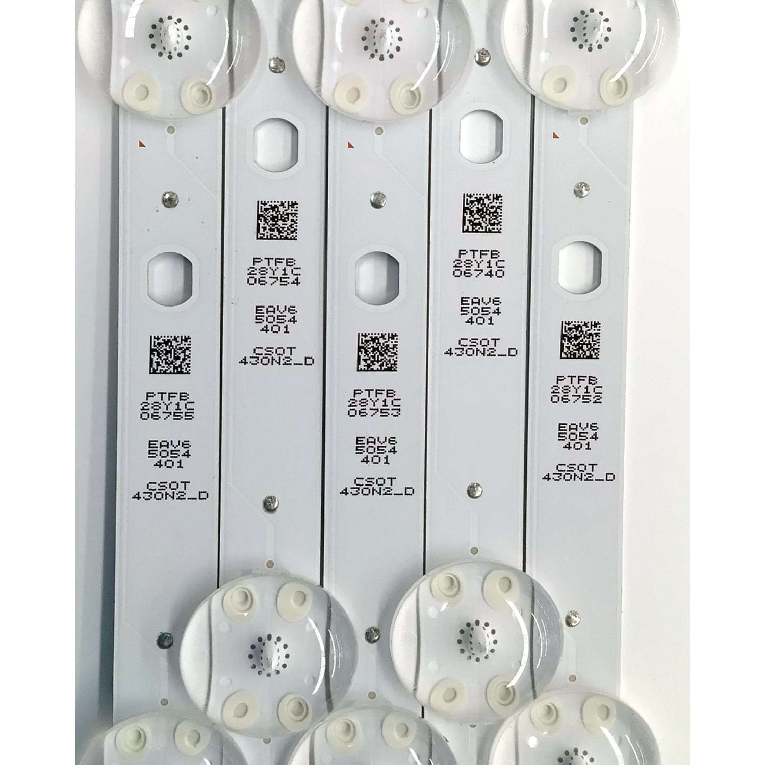 KIT DE LEDS ORIGINAL PARA TV LG 5 PIEZAS / NUMERO DE PARTE EAV65054401 / SSC_Y23 SLIM TRIDENT 43UR80_CSOT_S / SSC_Y23 SLIM TRIDENT 43UR80_CSOT_PTN0.6_REV00_220915 / E469119 / PANEL NC430TQG / DISPLAY ST4251D02-3 / MODELO 43UR7800PSB / 43UR7800PSB.BWMCLJM - Imagen 3