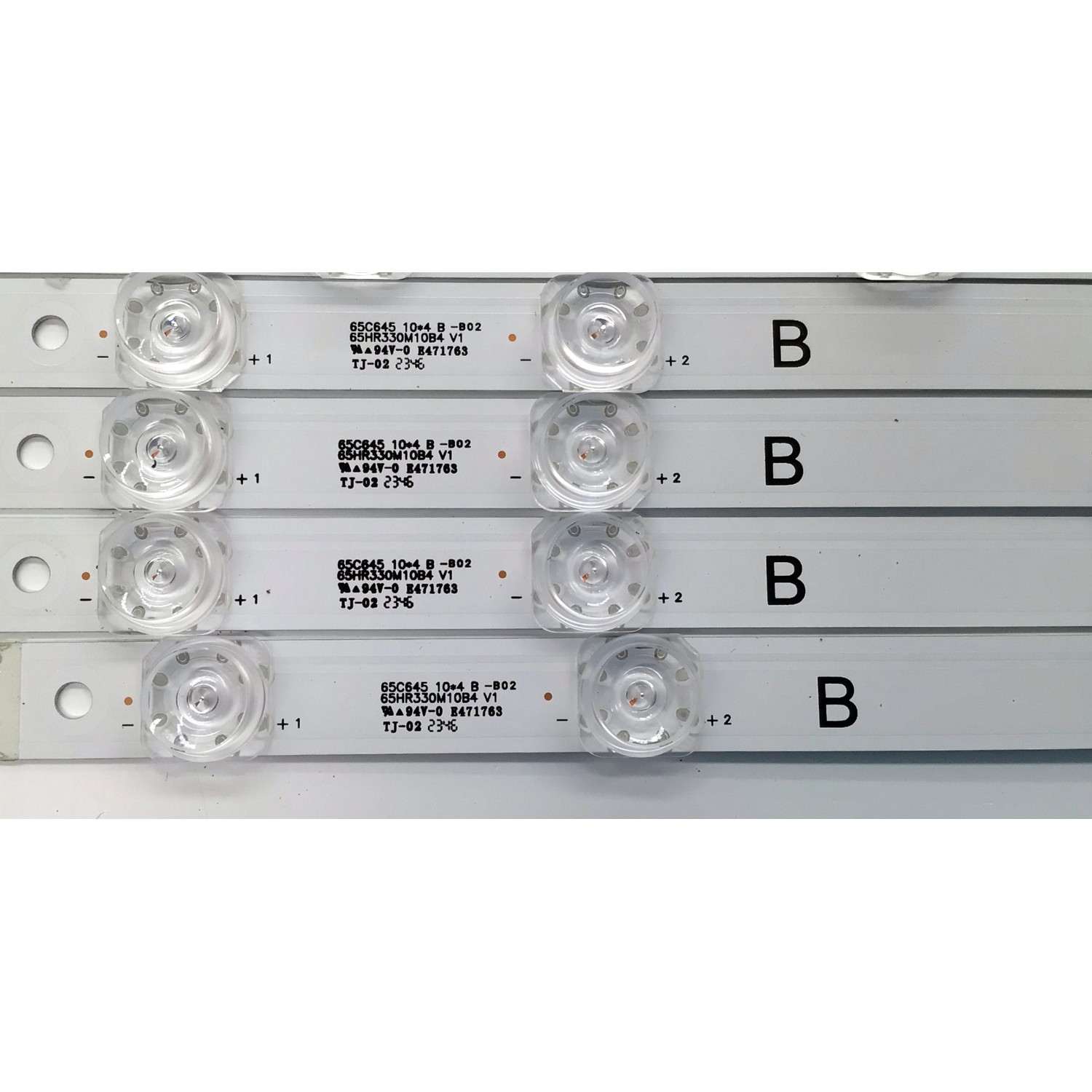 KIT DE LEDS PARA TV TCL ORIGINAL 8 PIEZAS / NUMERO DE PARTE 65HR330M11A4 V1 / 65HR330M10B4 V1 / 65C645 / E471763 / B0101-000942 / B0101-000941 / PANEL LVU650NDEL / DISPLAY ST6451D06-3 VER.2.1 / MODELOS 65Q650G / 65Q670G - Imagen 6